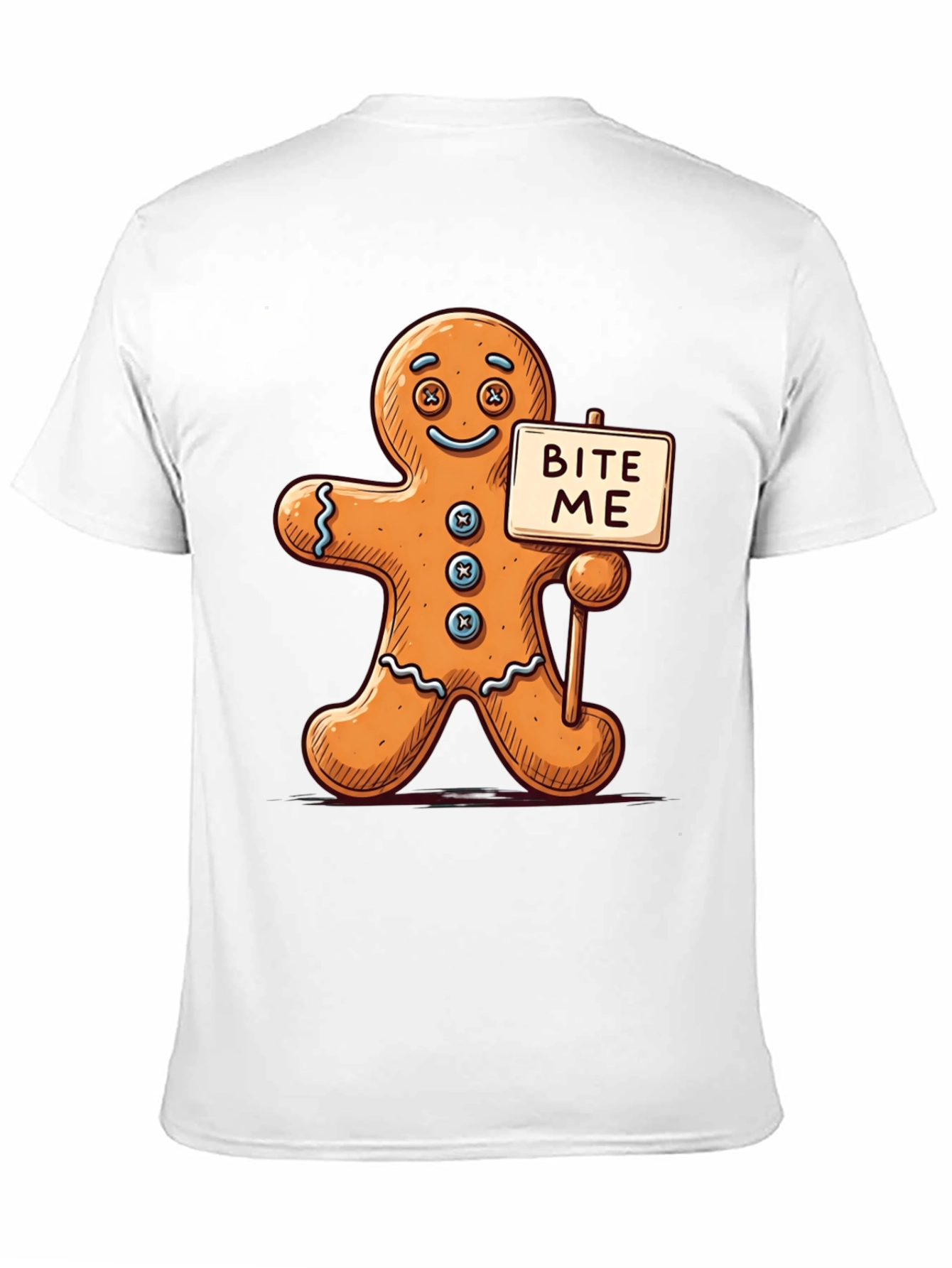 Gingerbread Man Bite Me Graphic Tee