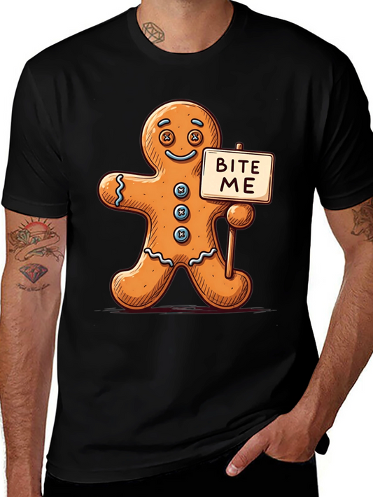 Gingerbread Man Bite Me Graphic Tee