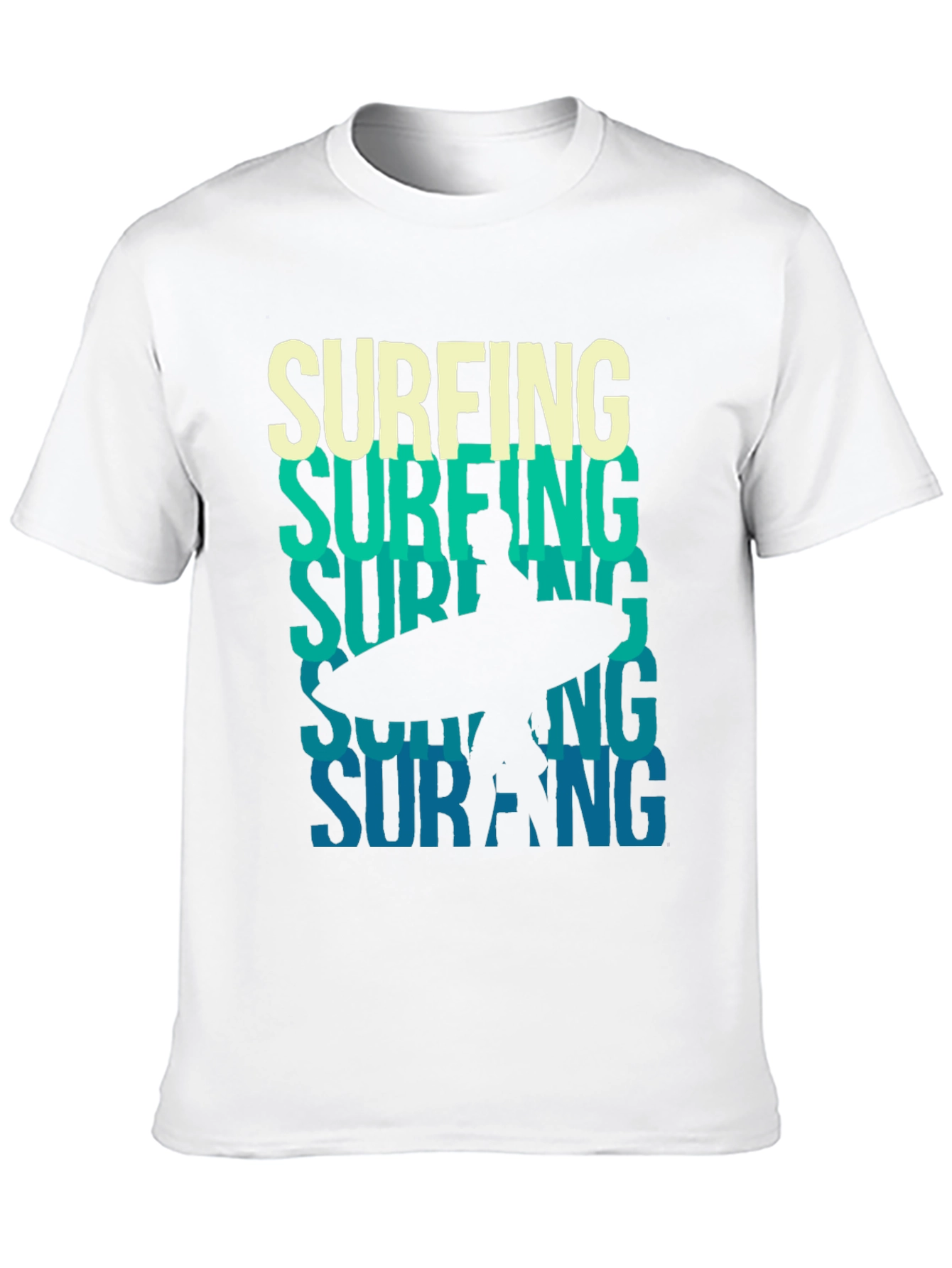 Surfing Silhouette Graphic Tee - Black