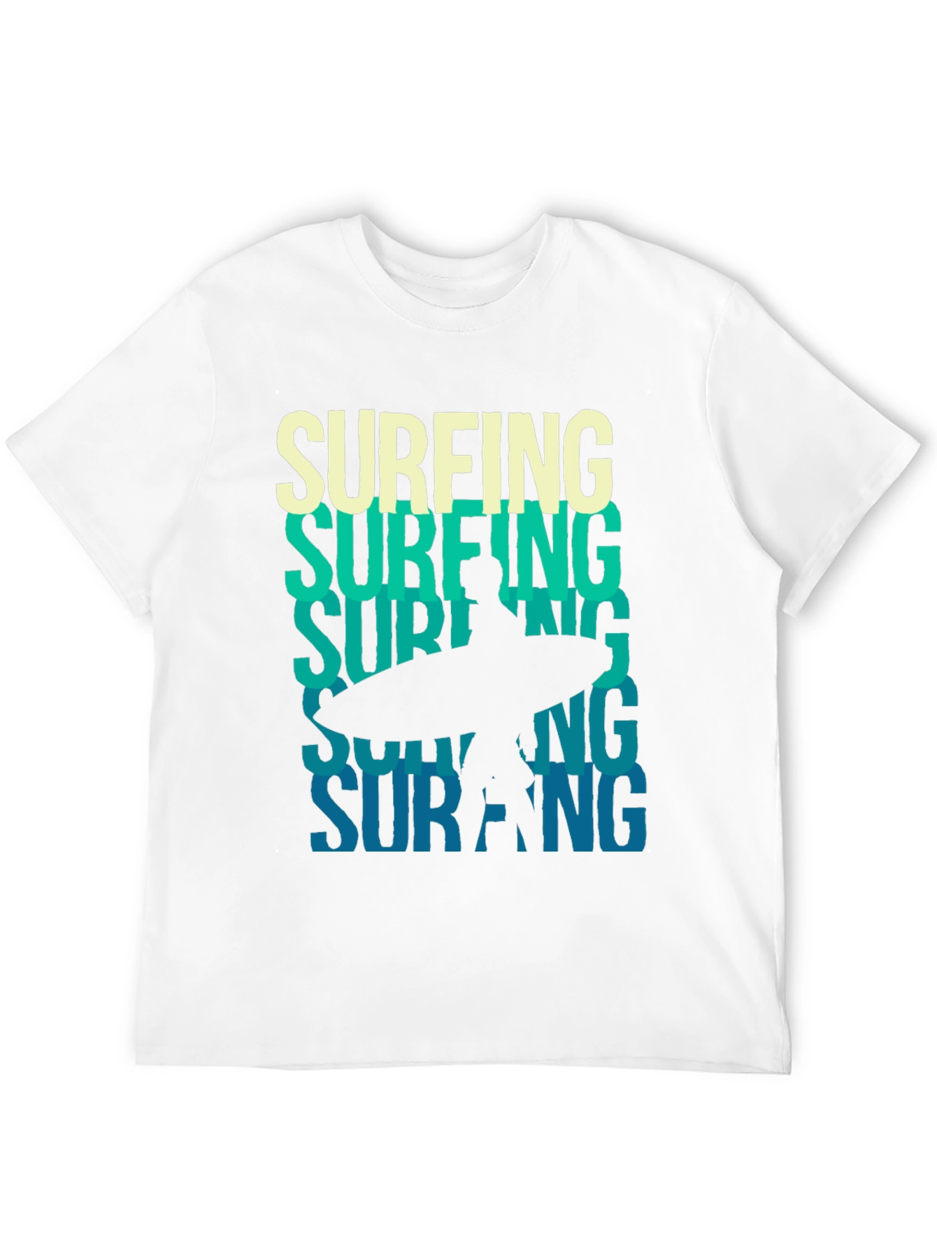 Surfing Silhouette Graphic Tee - Black