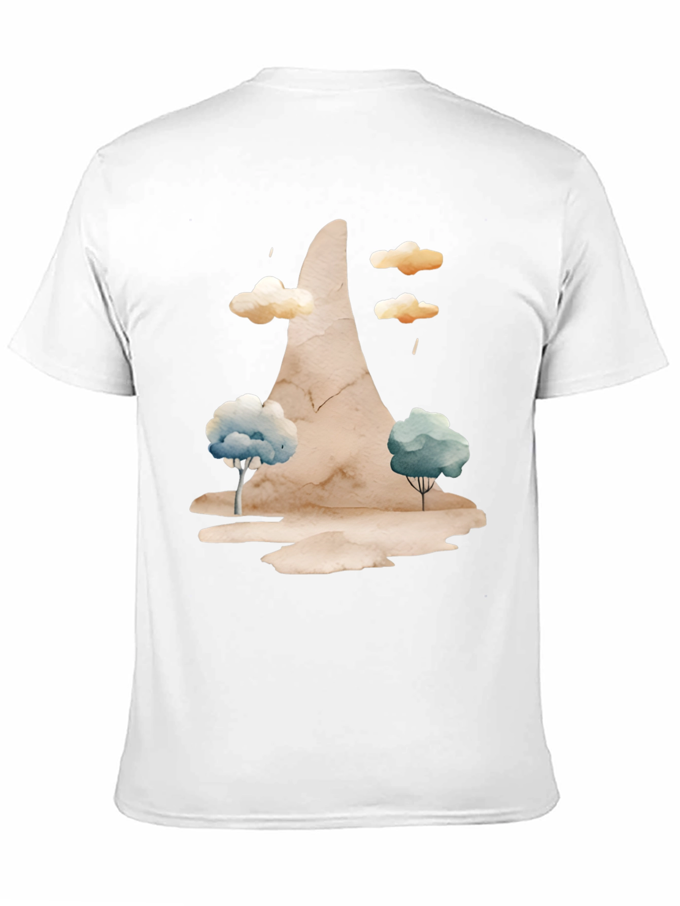 Watercolor Landscape Black Tee