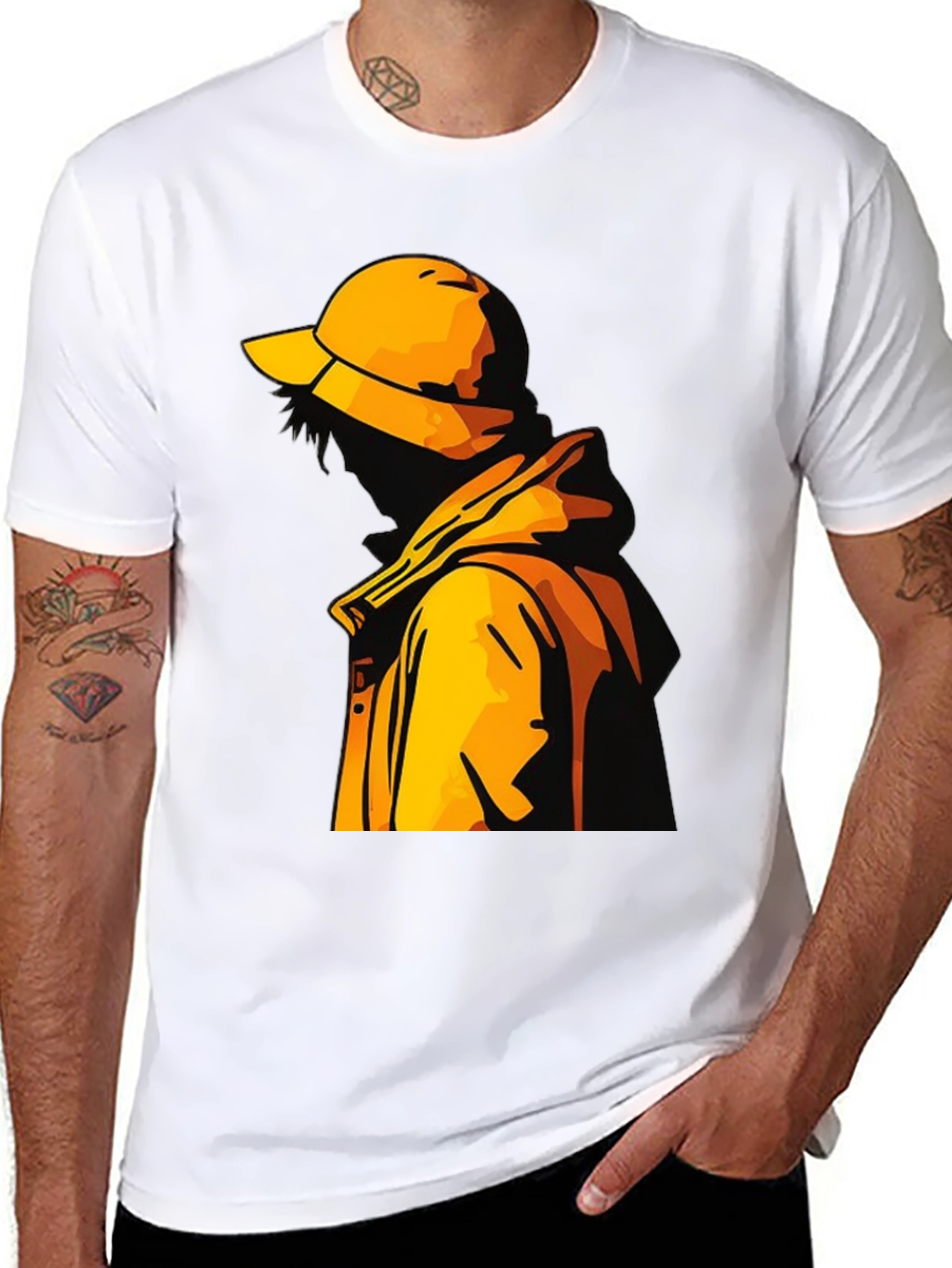 Urban Graphic Tee - Yellow Raincoat Design