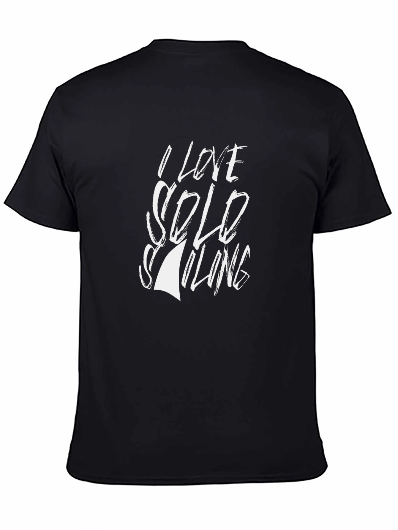 I Love Solo Sailing Black T-Shirt