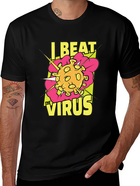 I Beat The Virus T-Shirt - Graphic Novel Style