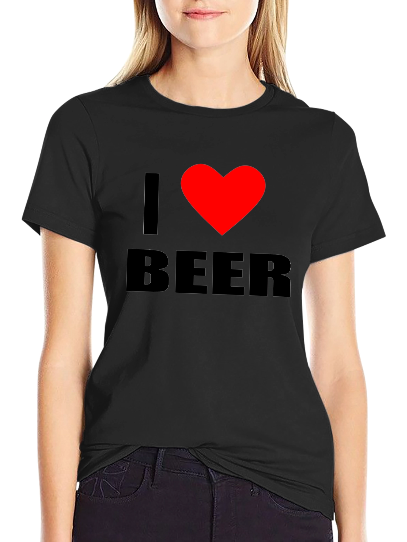 I Heart Beer Black T-Shirt