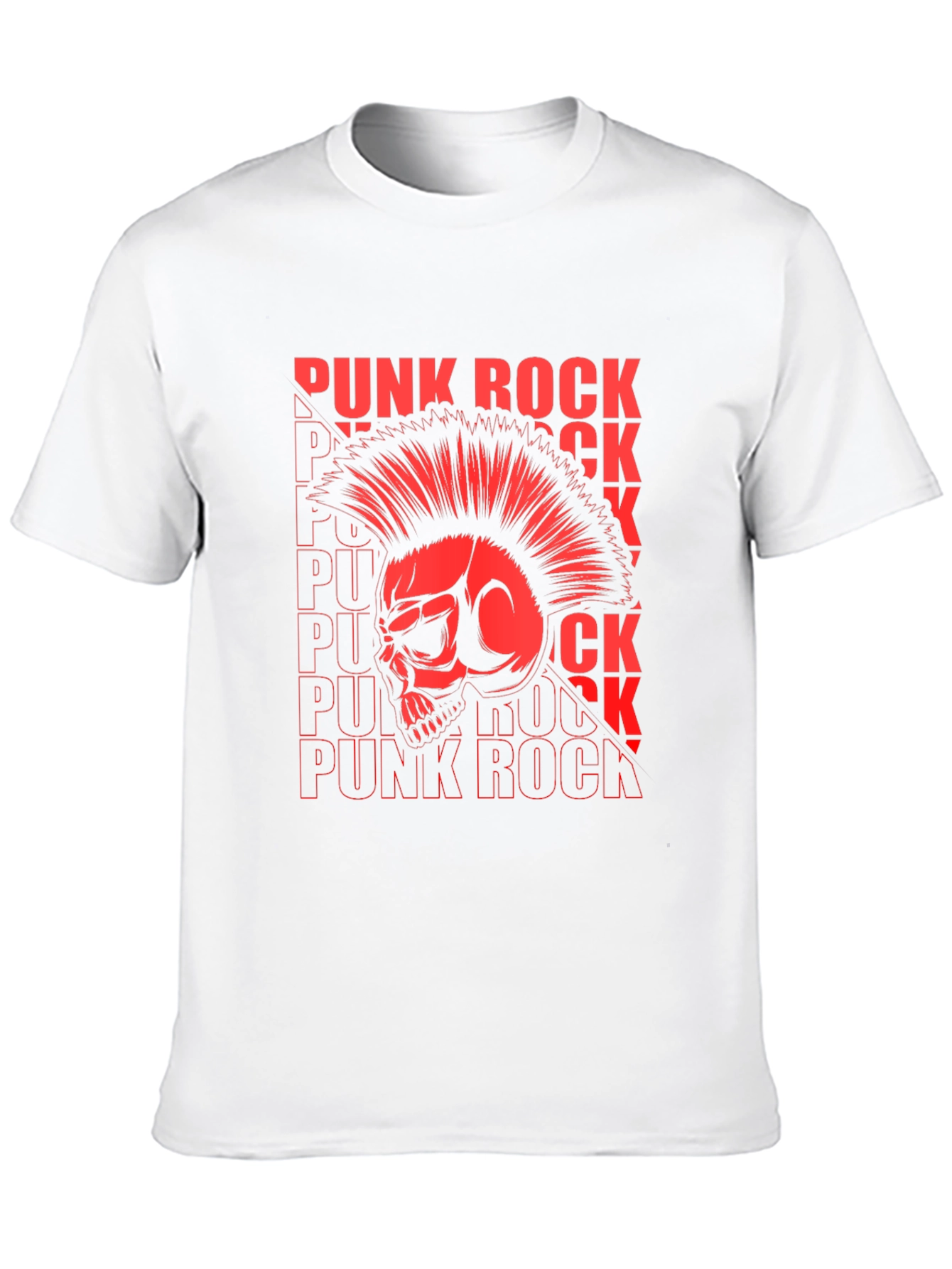 Punk Rock Skull Graphic T-Shirt - Bold Style