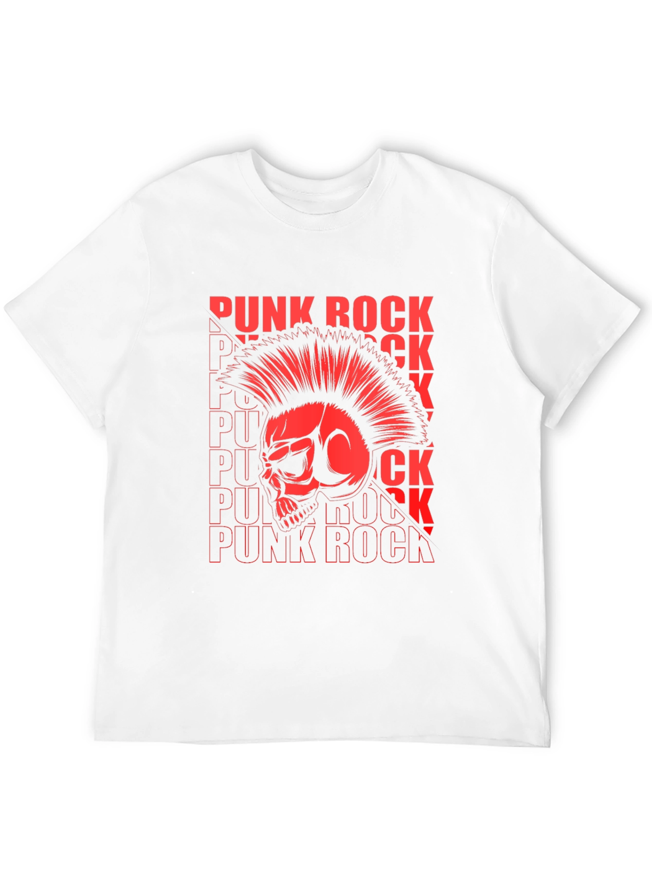 Punk Rock Skull Graphic T-Shirt - Bold Style