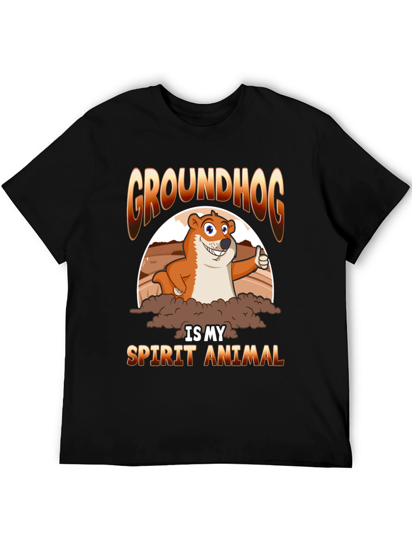 Groundhog Spirit Animal T-Shirt - Cute Cartoon Design
