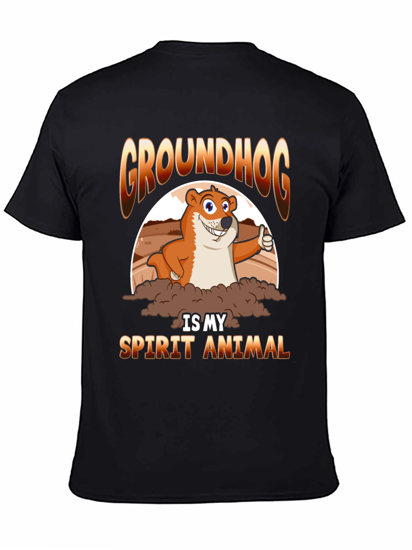 Groundhog Spirit Animal T-Shirt - Cute Cartoon Design