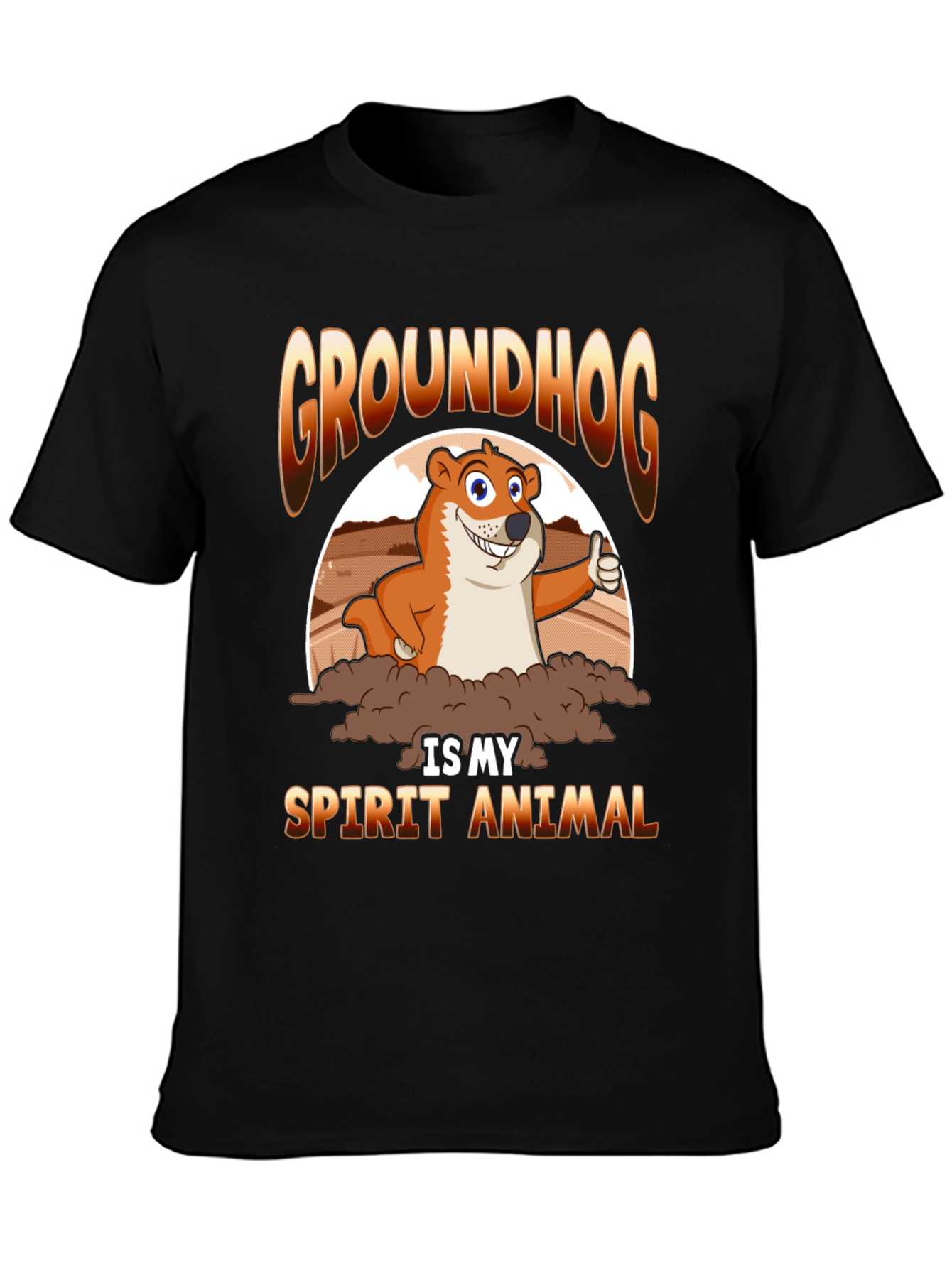 Groundhog Spirit Animal T-Shirt - Cute Cartoon Design