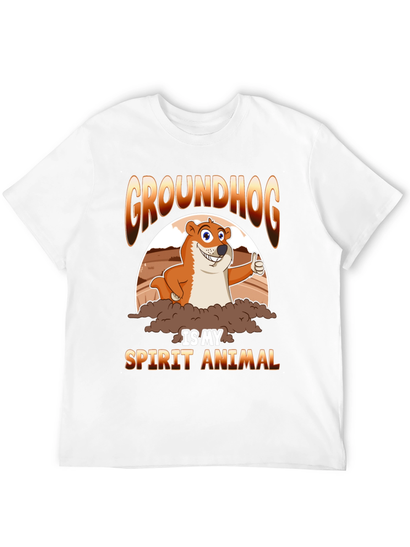 Groundhog Spirit Animal T-Shirt - Cute Cartoon Design