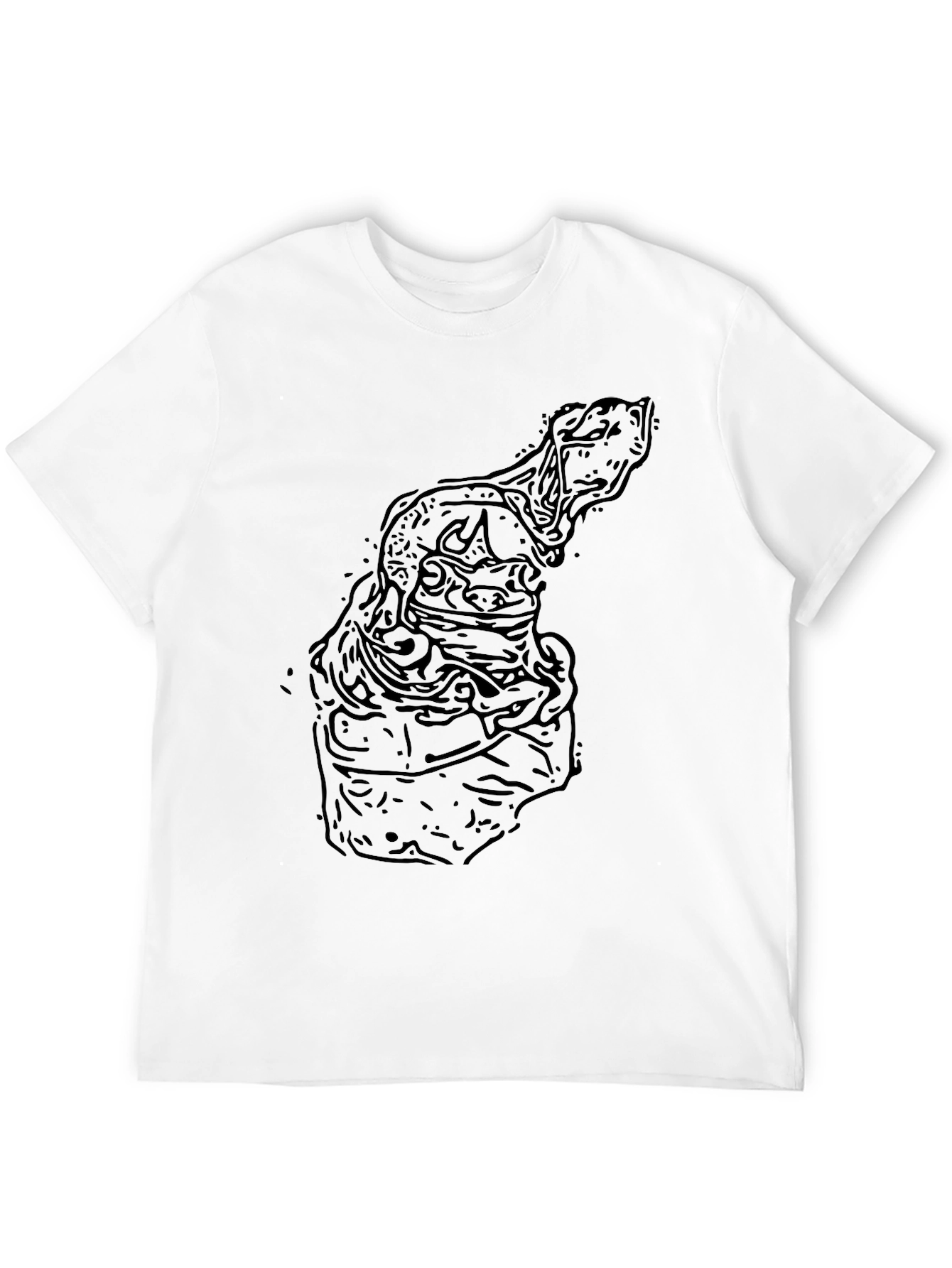 Abstract Black Graphic Tee