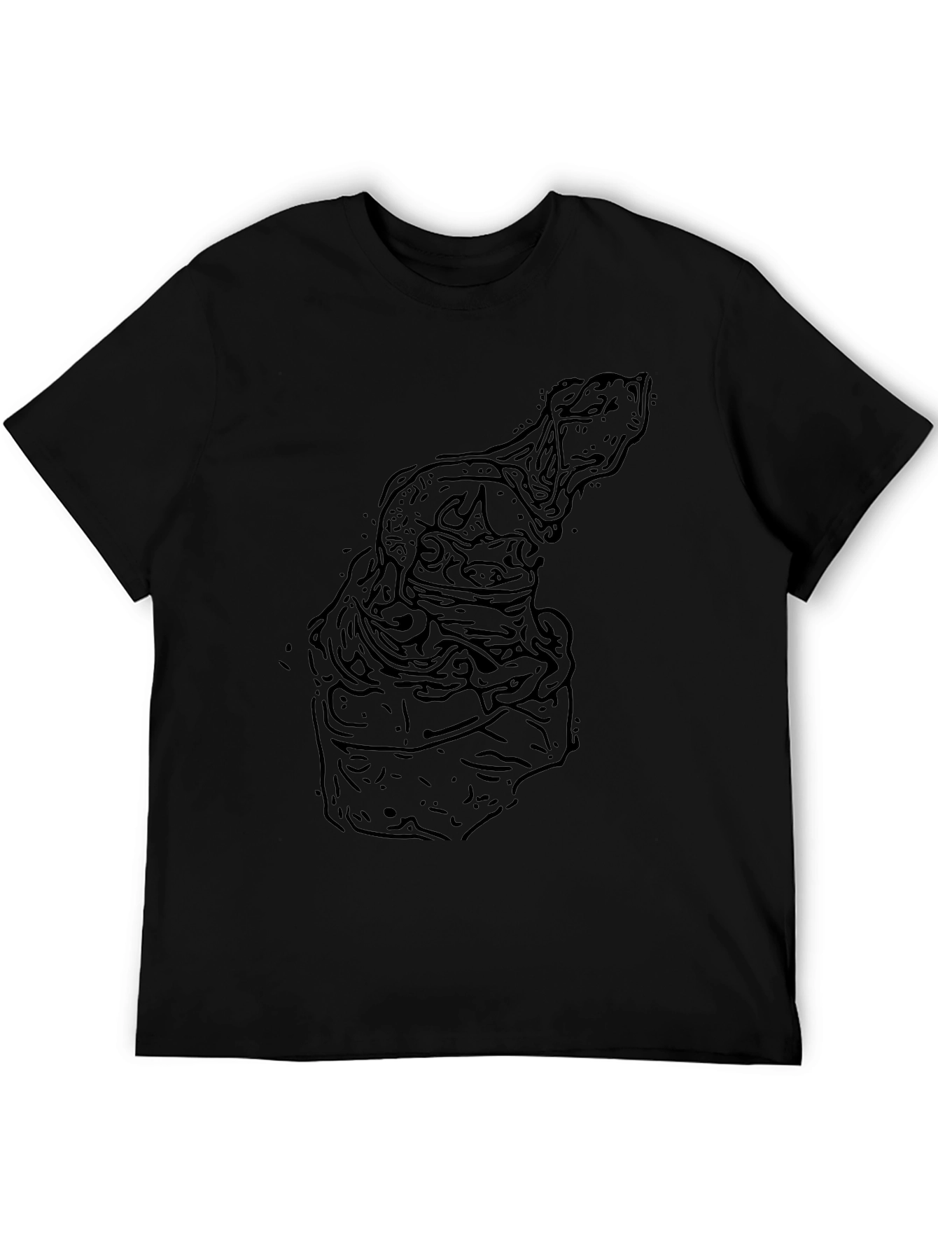 Abstract Black Graphic Tee