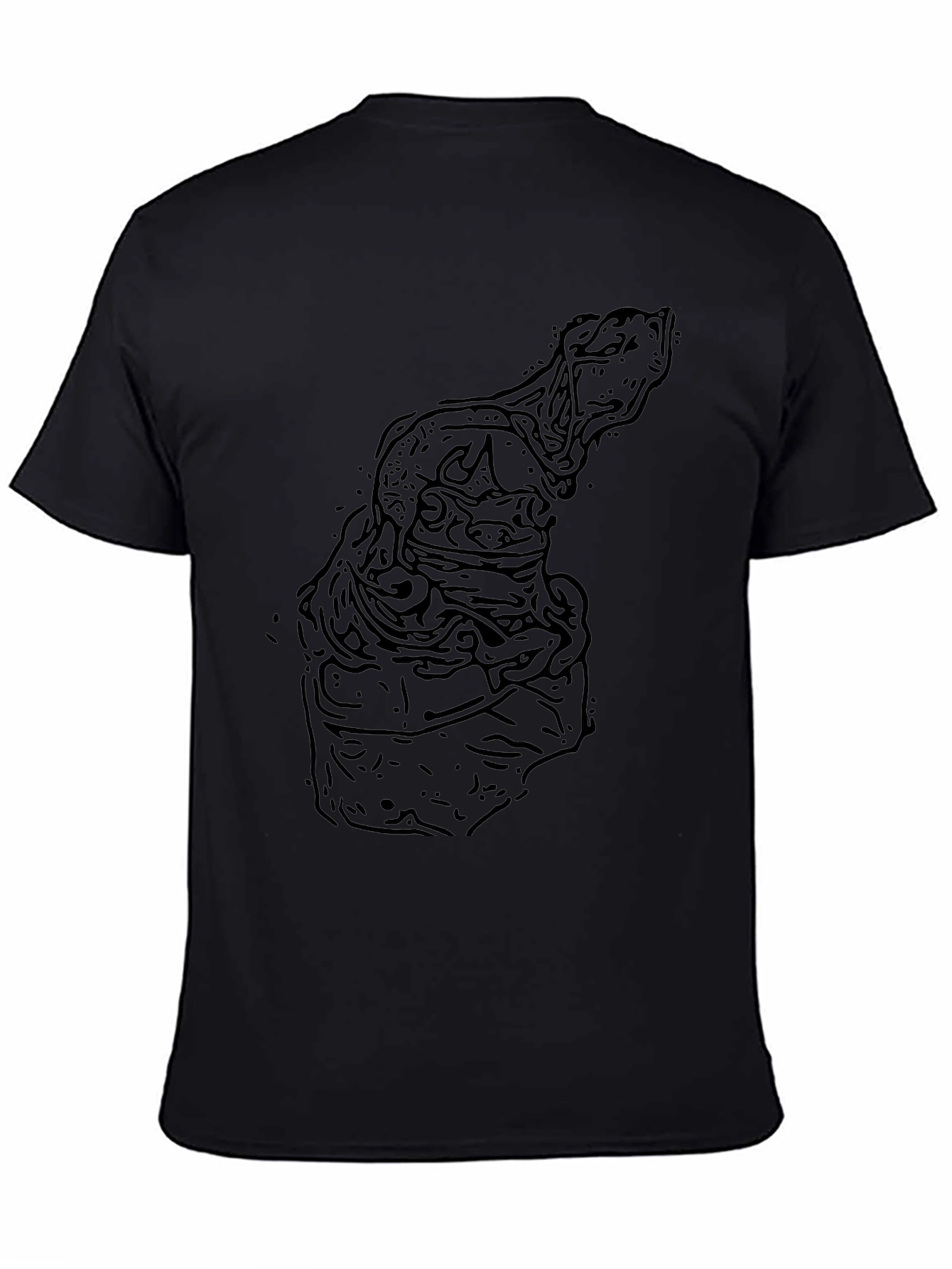 Abstract Black Graphic Tee