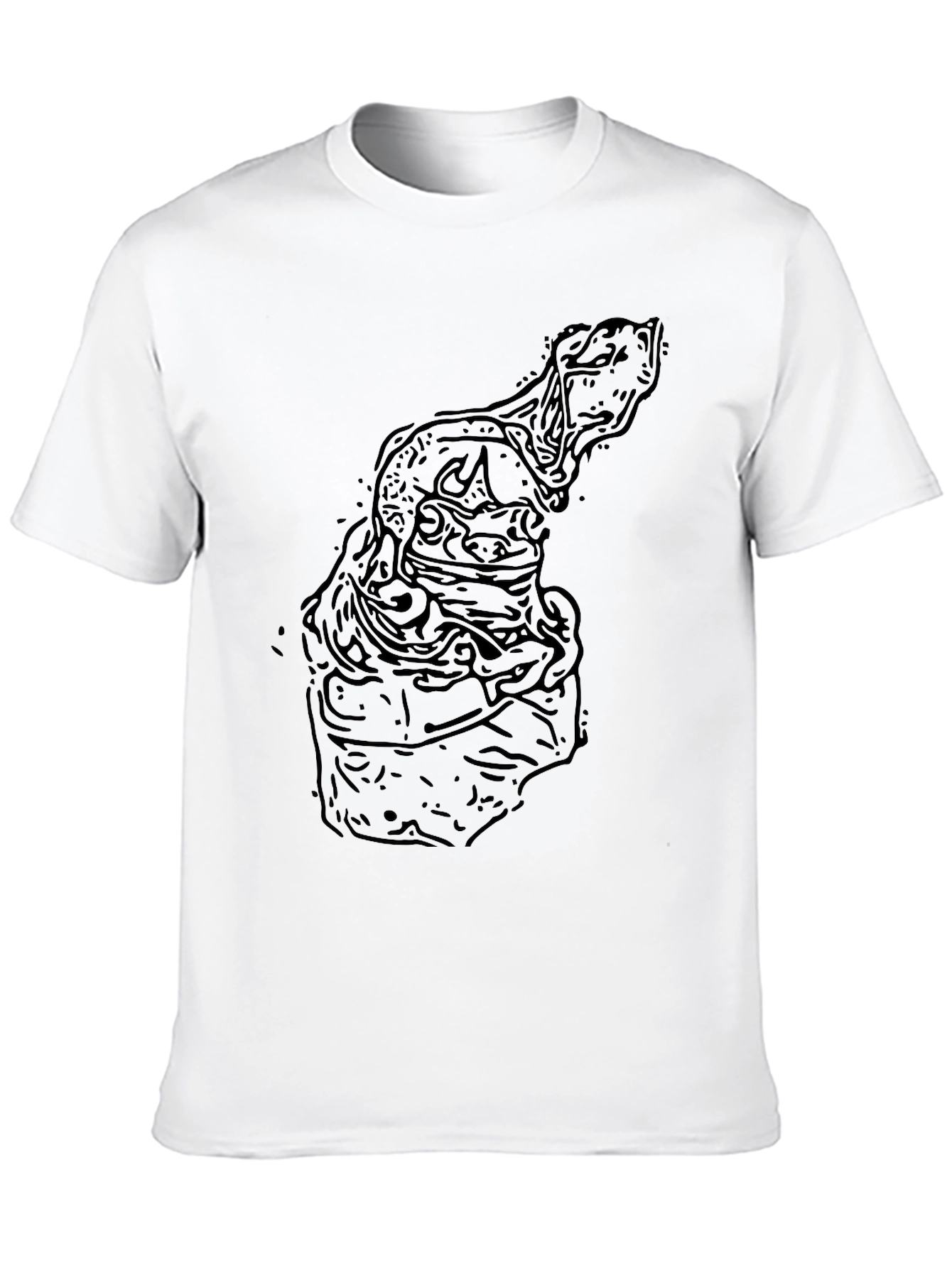 Abstract Black Graphic Tee