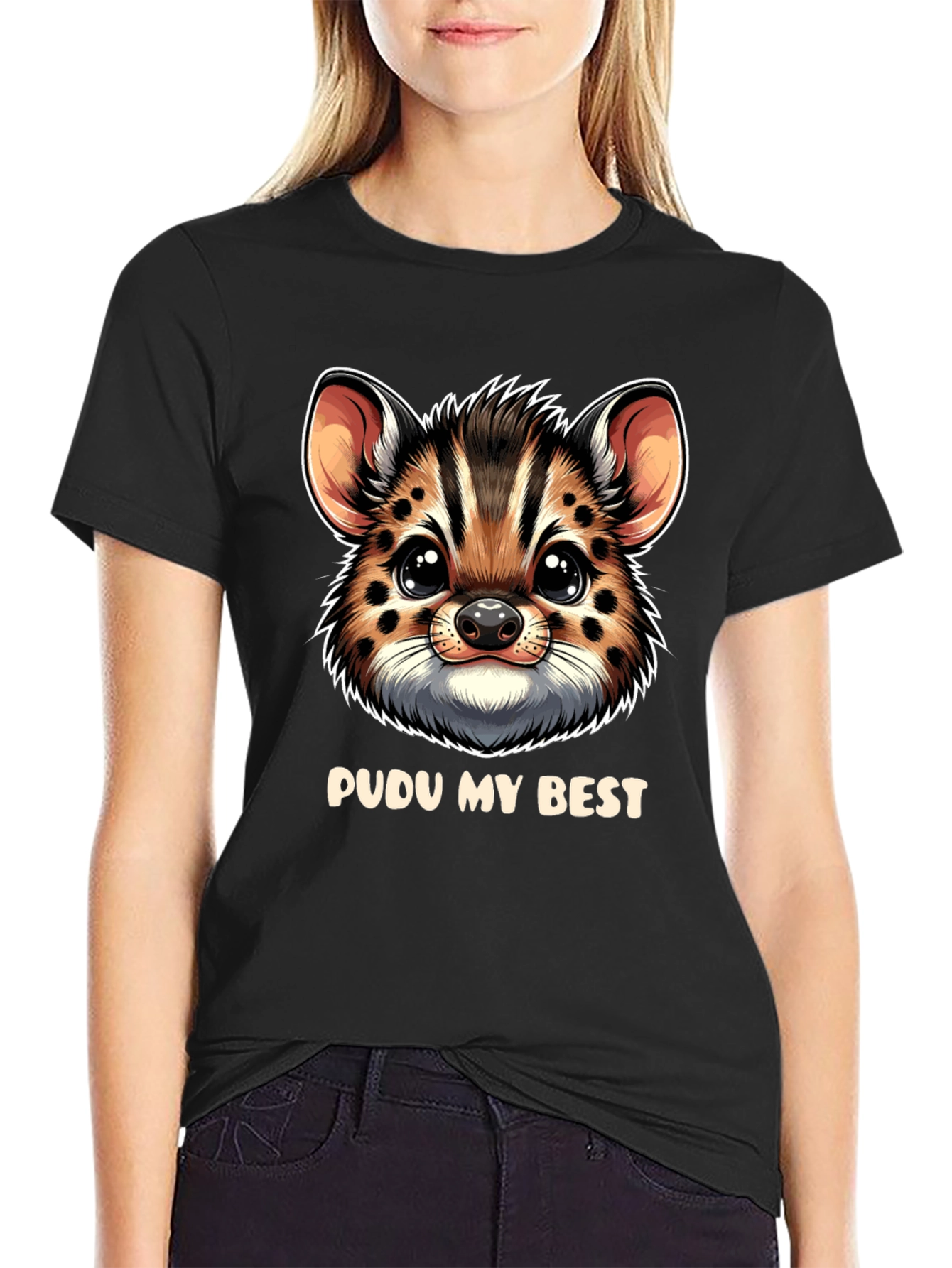 Pudu My Best Black T-Shirt