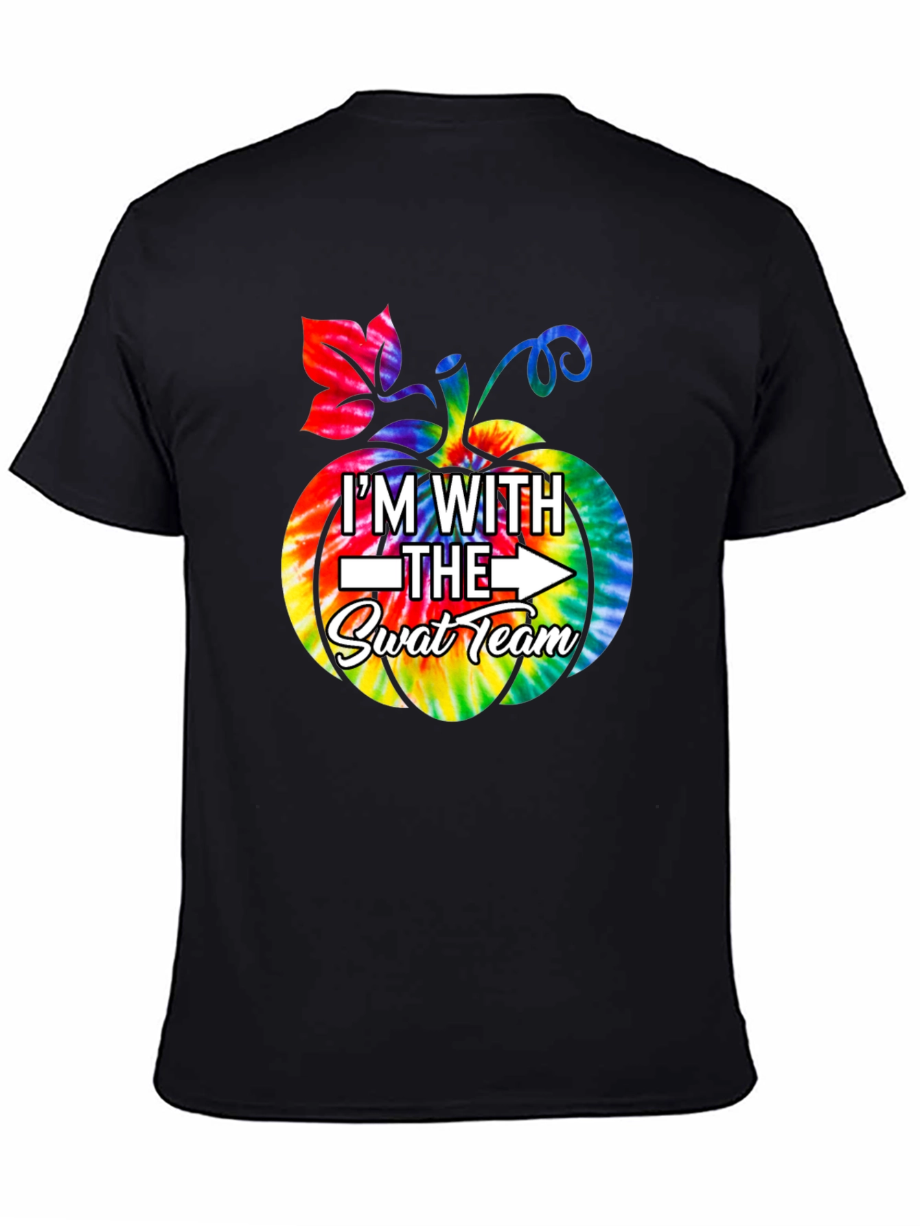 Im With The SWAT Team Tie Dye Pumpkin T-Shirt