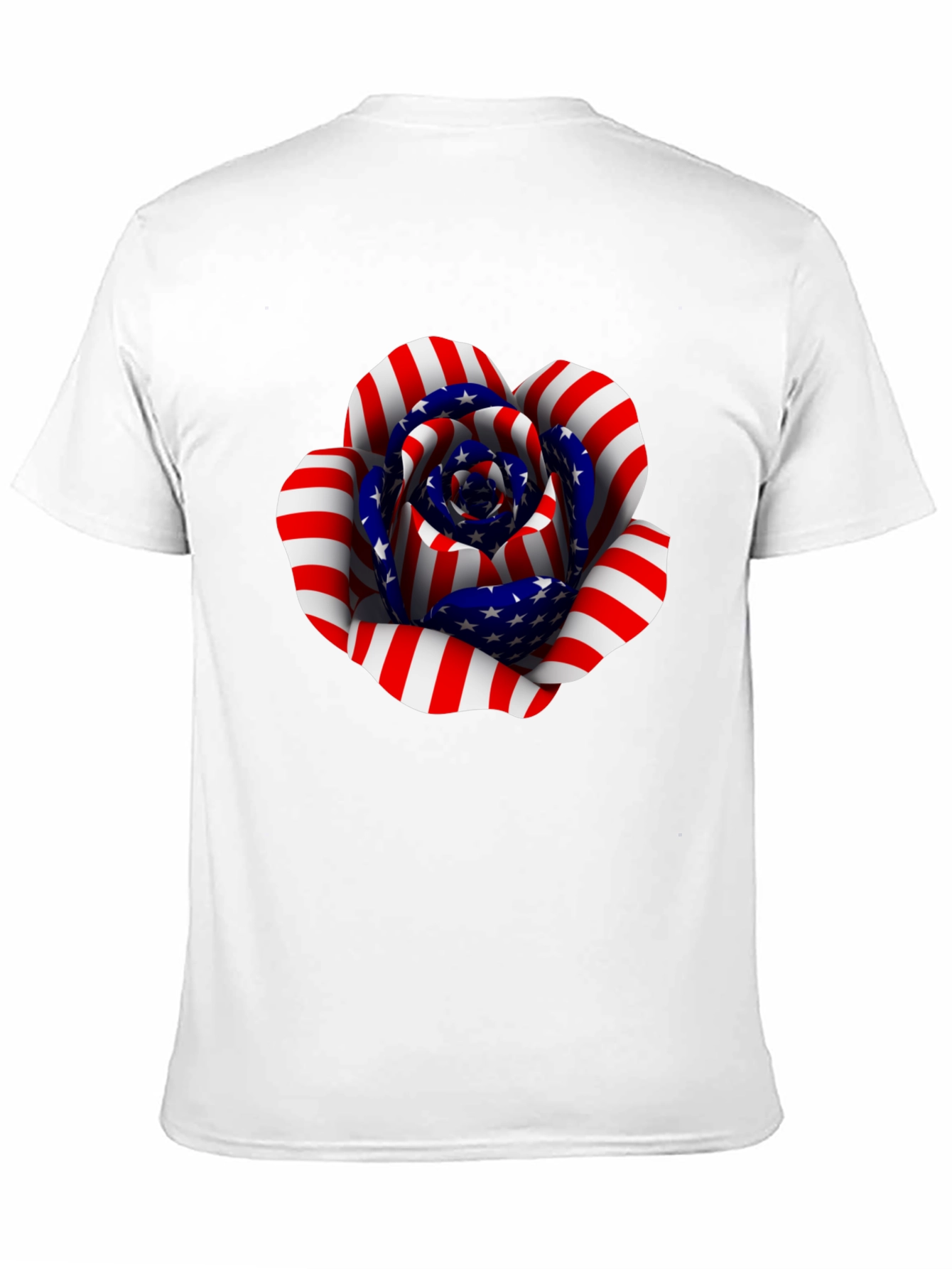 USA Flag Rose Graphic T-Shirt