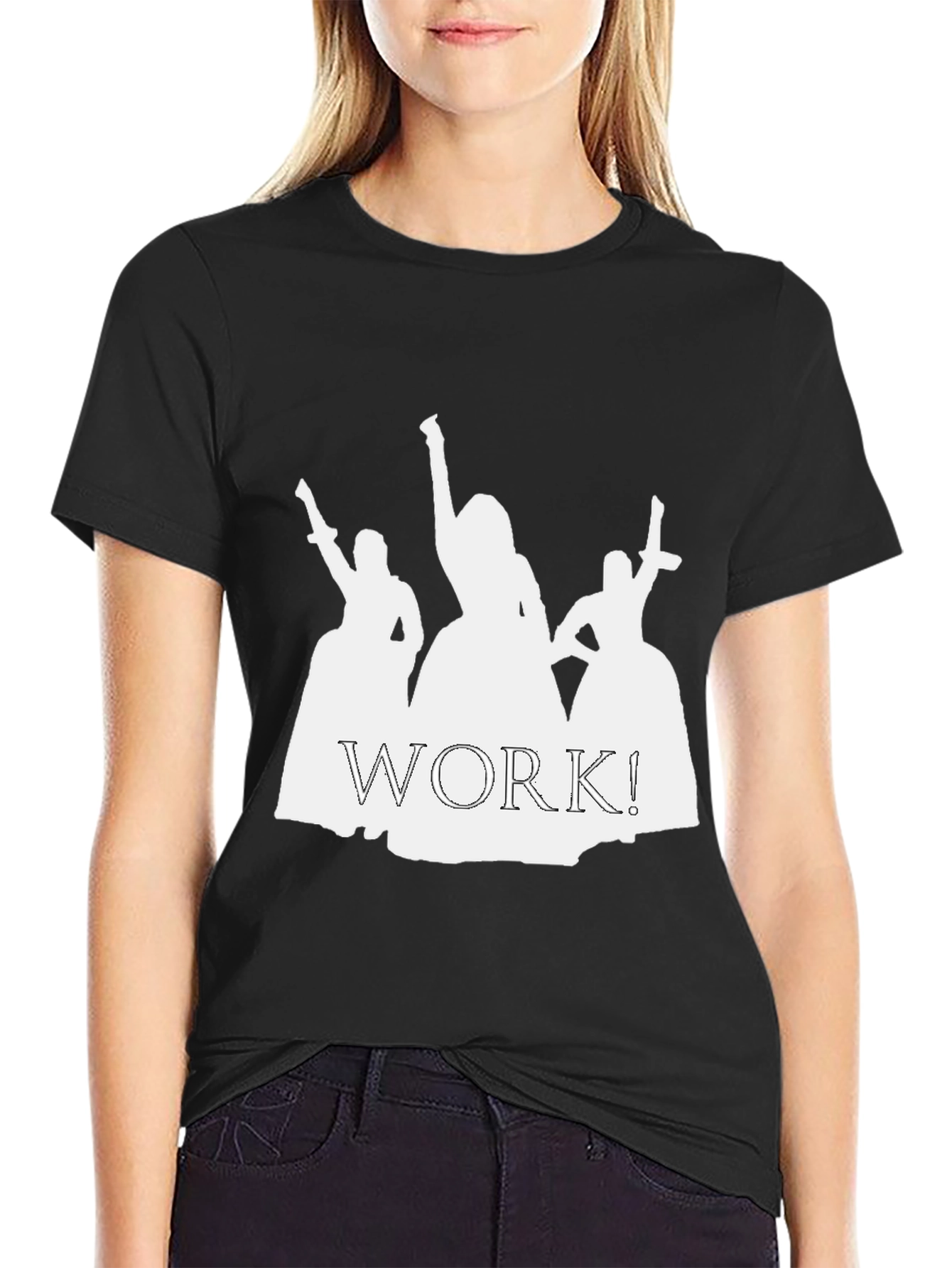 Hamilton Sisters Work! Black Graphic Tee