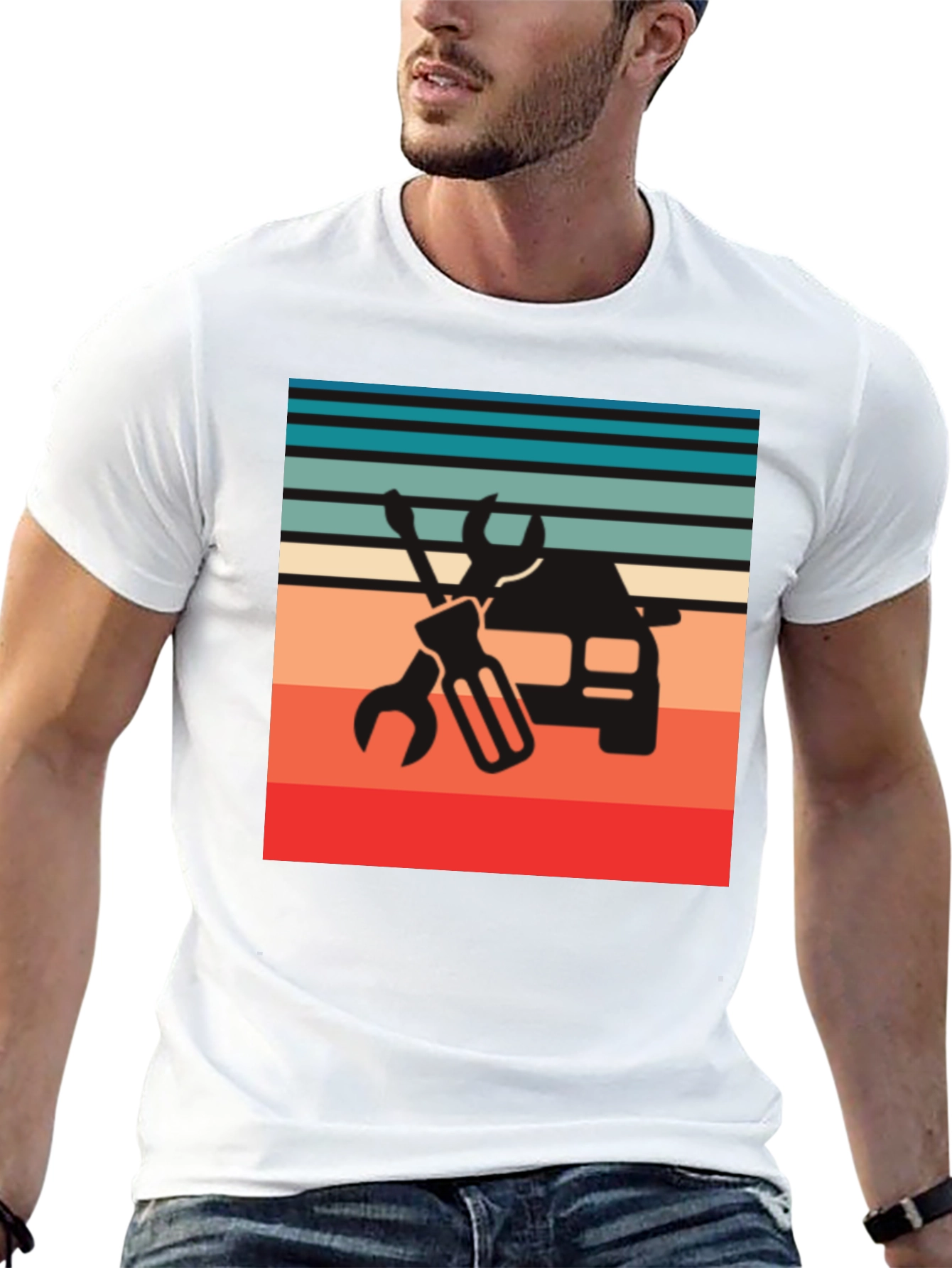 Retro Mechanic Tee - Car Repair T-Shirt