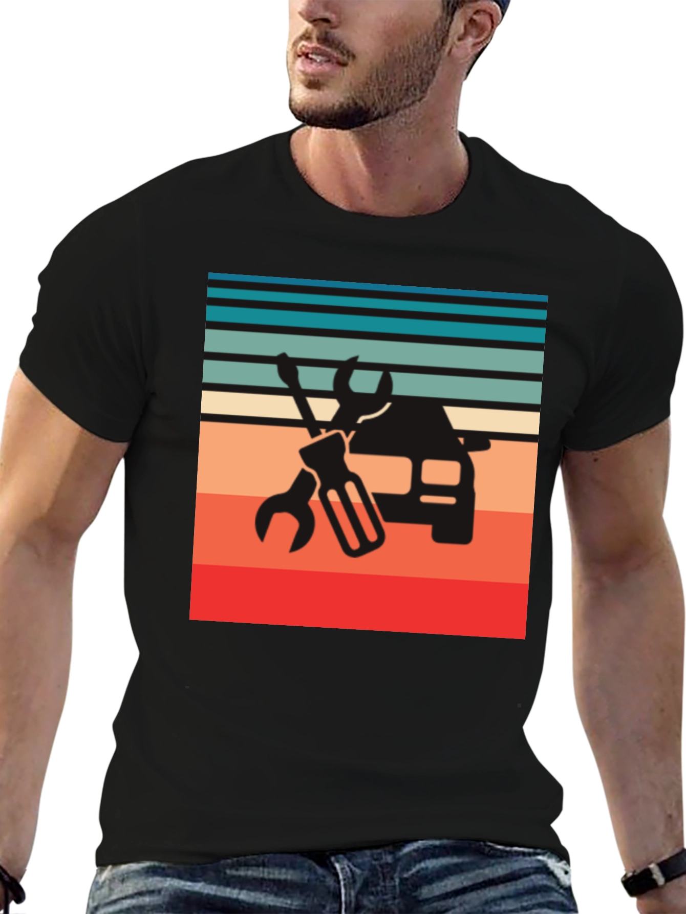 Retro Mechanic Tee - Car Repair T-Shirt