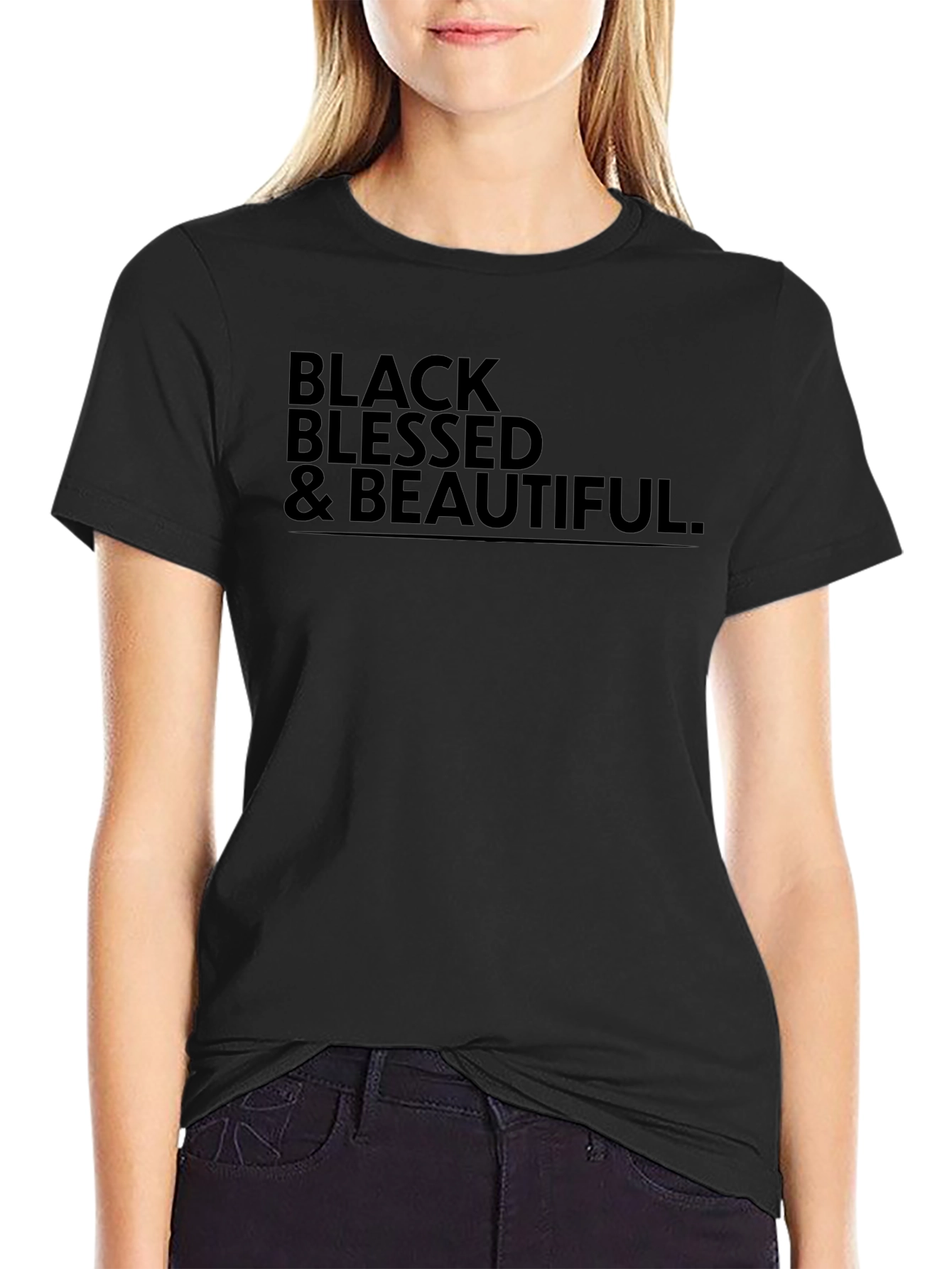 Black Blessed & Beautiful Graphic Tee