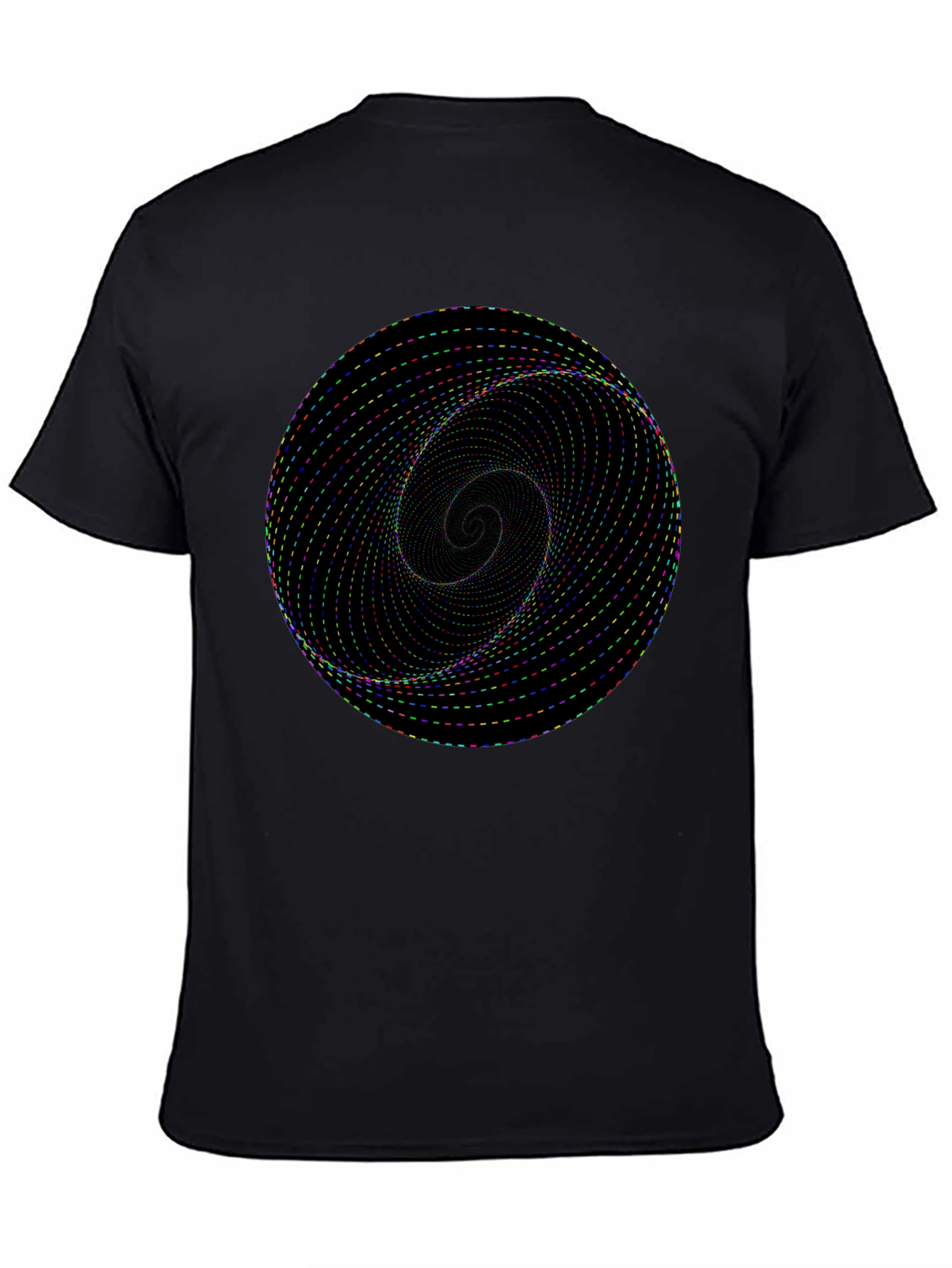 Hypnotic Spiral Graphic Black T-Shirt