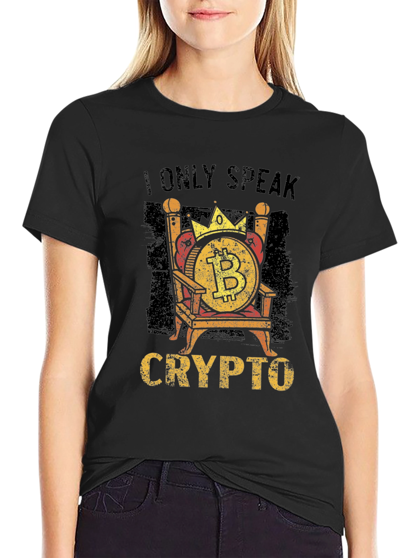 I Only Speak Crypto Bitcoin Graphic Tee