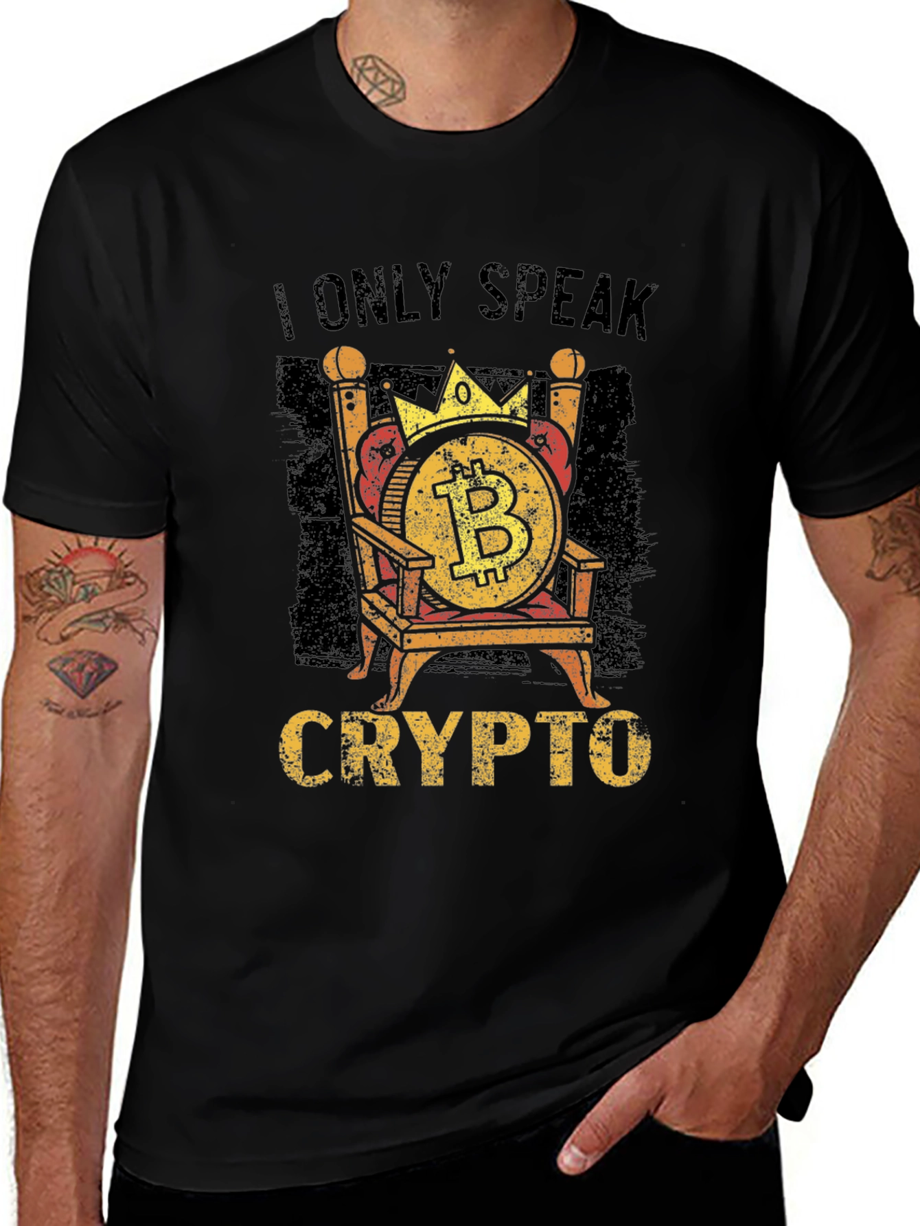 I Only Speak Crypto Bitcoin Graphic Tee