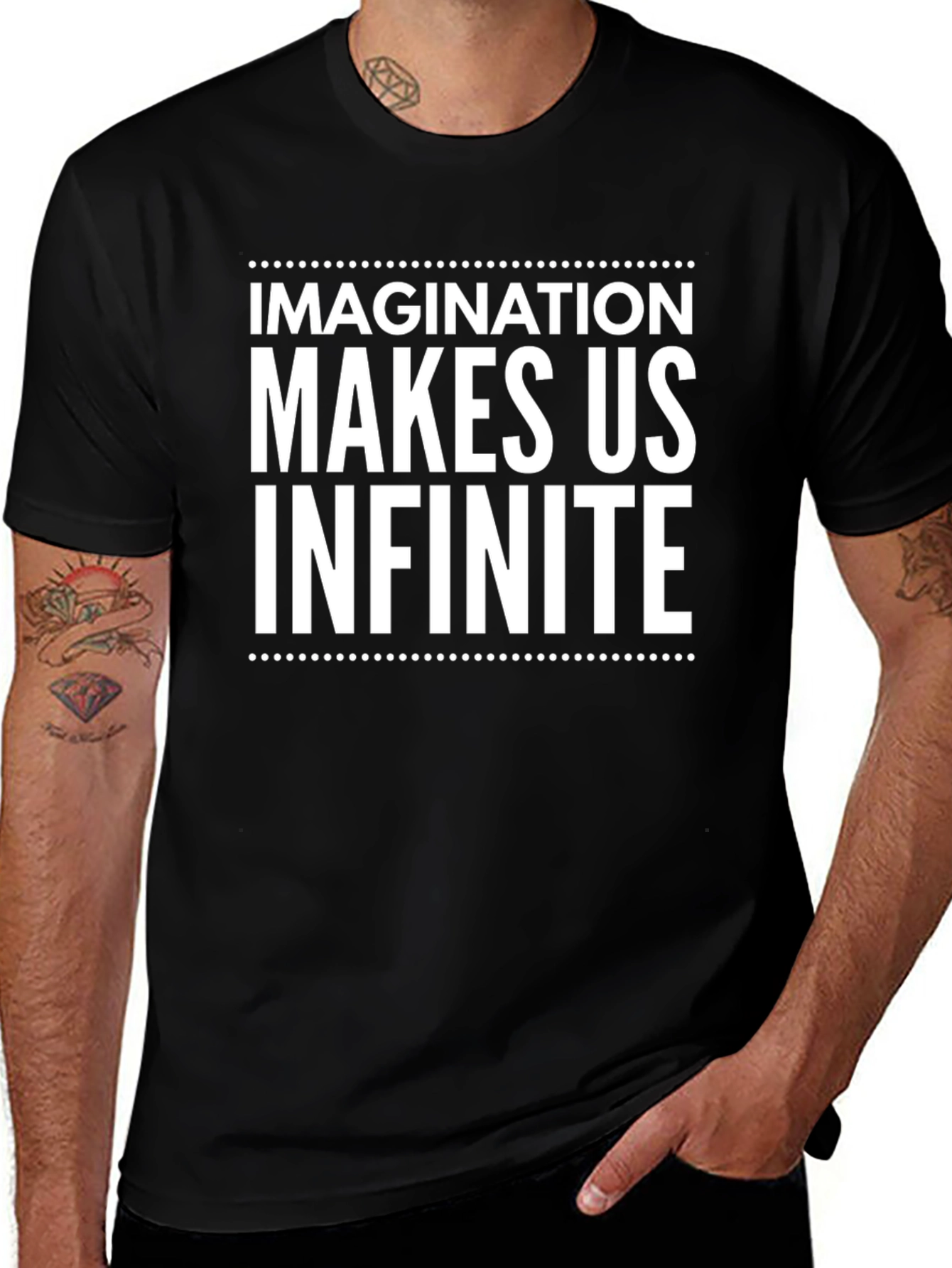 Imagination Makes Us Infinite Black T-Shirt