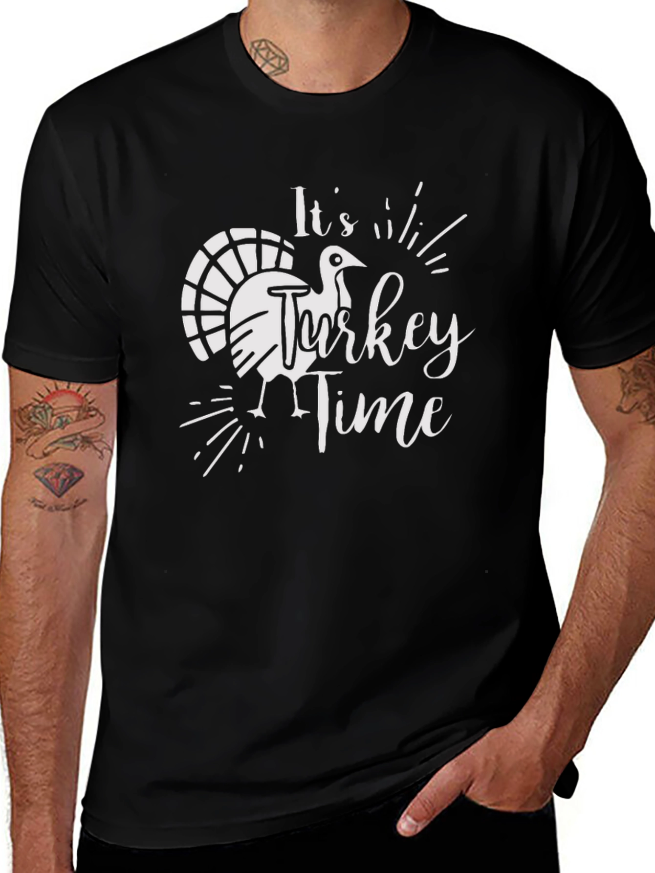 Its Turkey Time Thanksgiving Graphic Tee