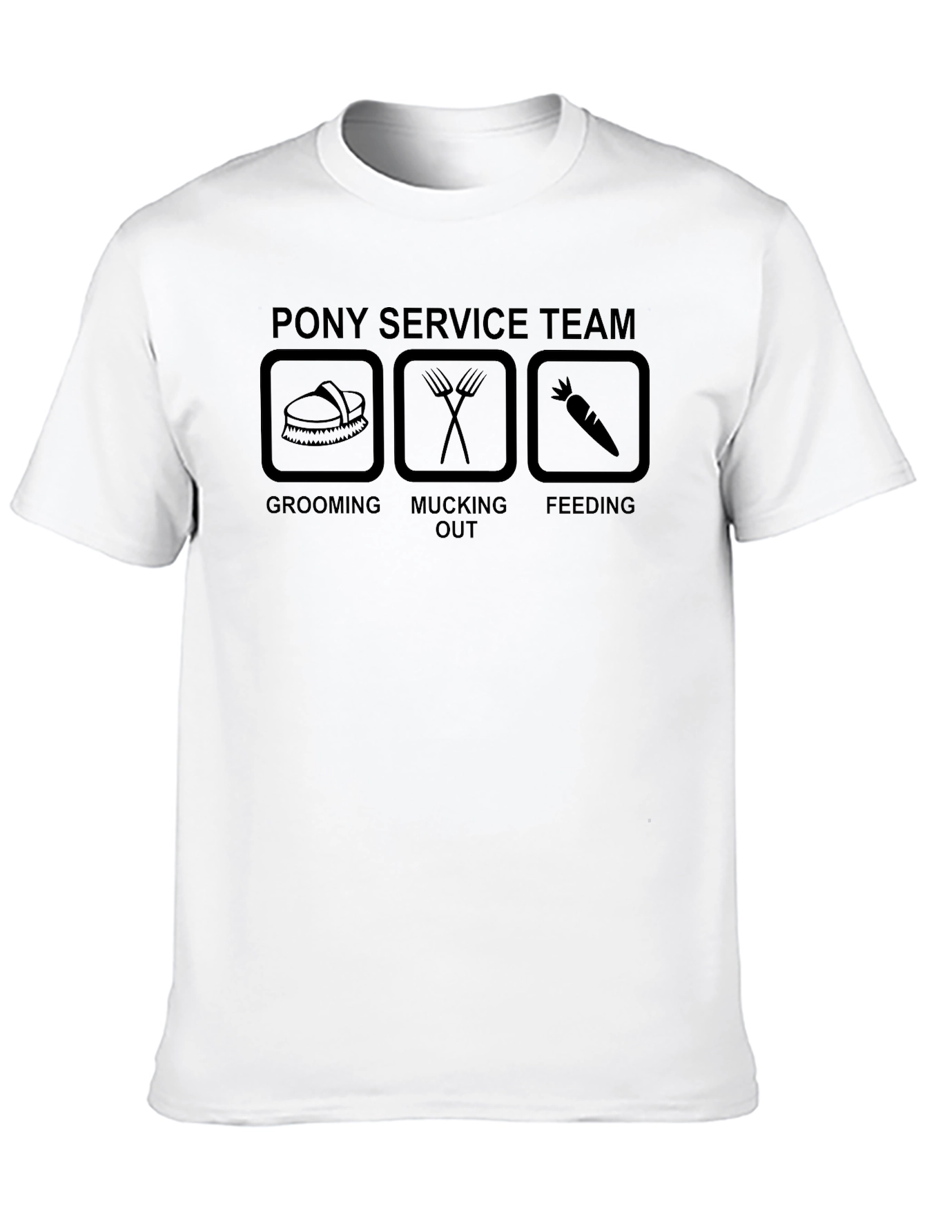 Pony Service Team T-Shirt - Grooming Mucking Feeding
