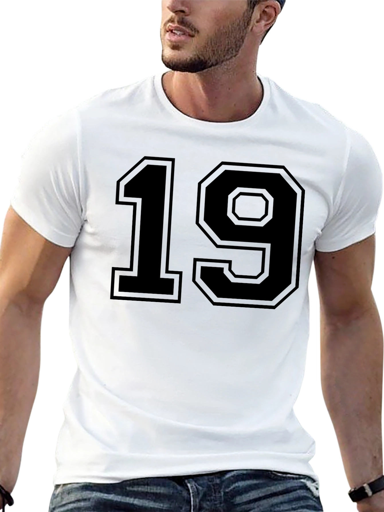 Black Number 19 Graphic T-Shirt