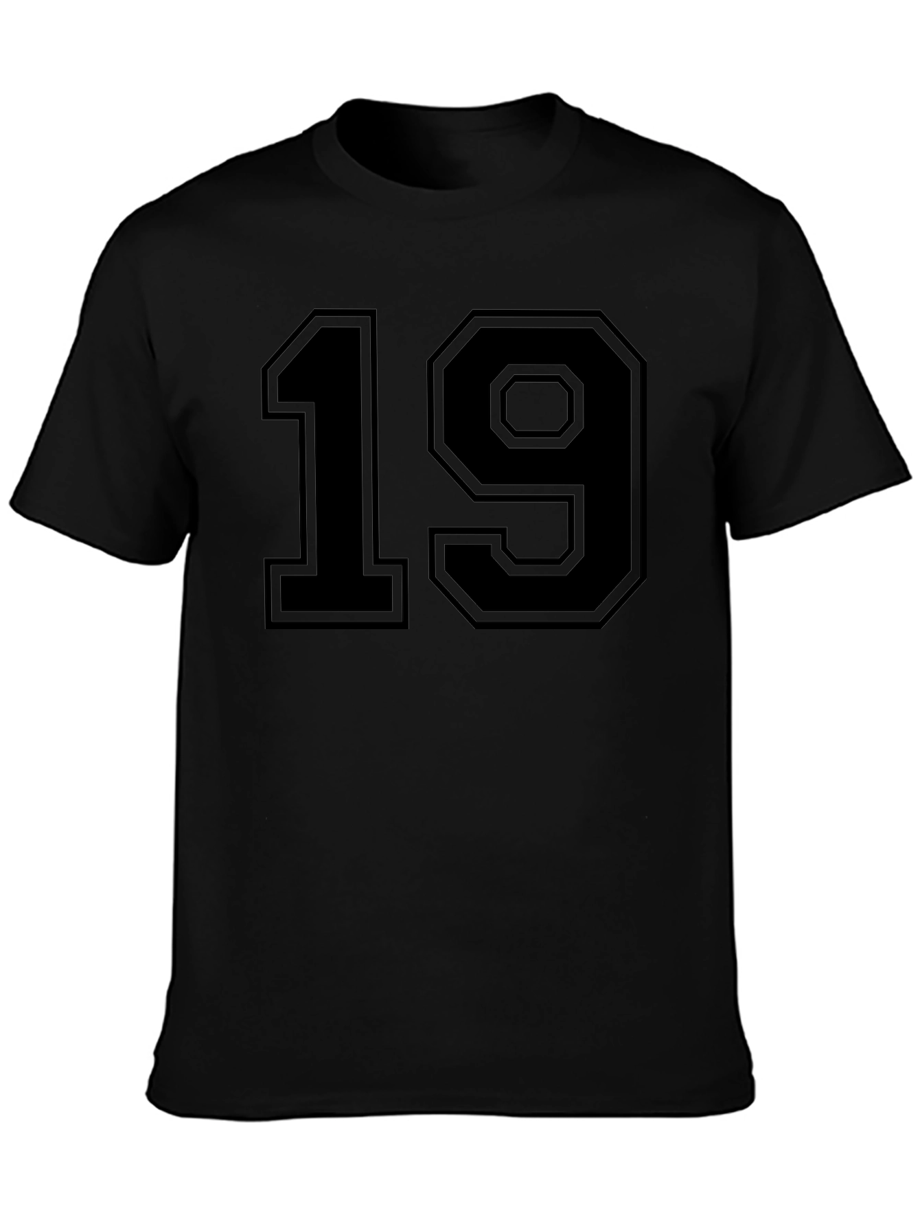 Black Number 19 Graphic T-Shirt