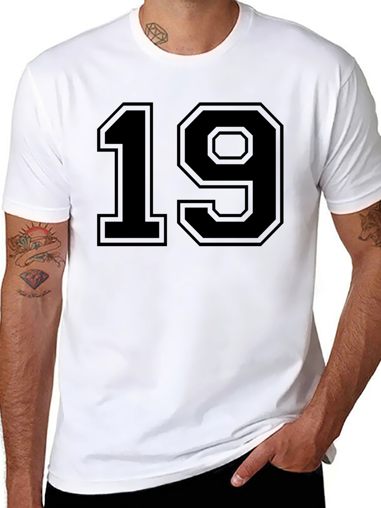 Black Number 19 Graphic T-Shirt