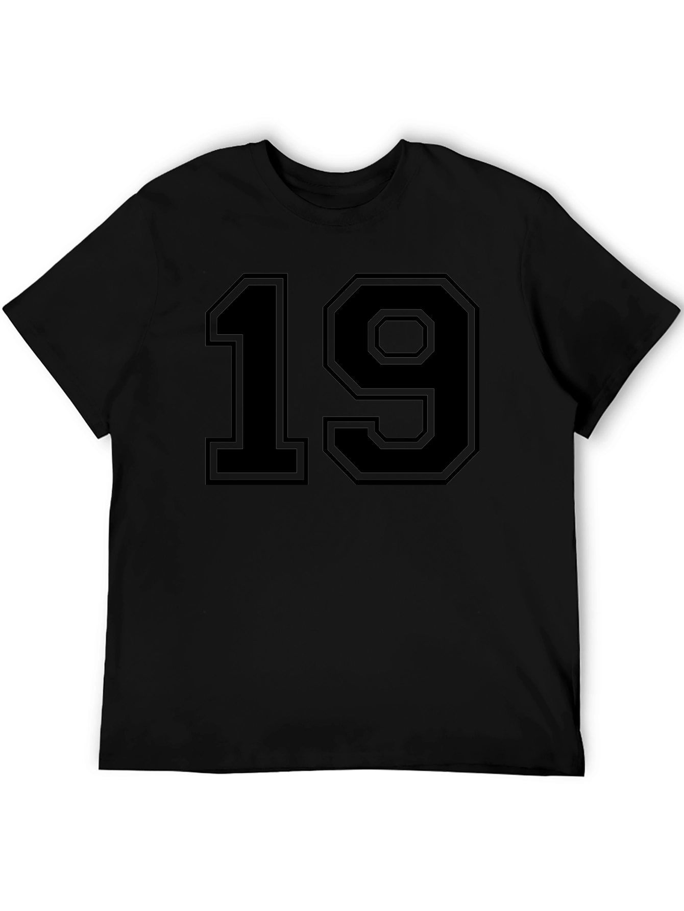 Black Number 19 Graphic T-Shirt