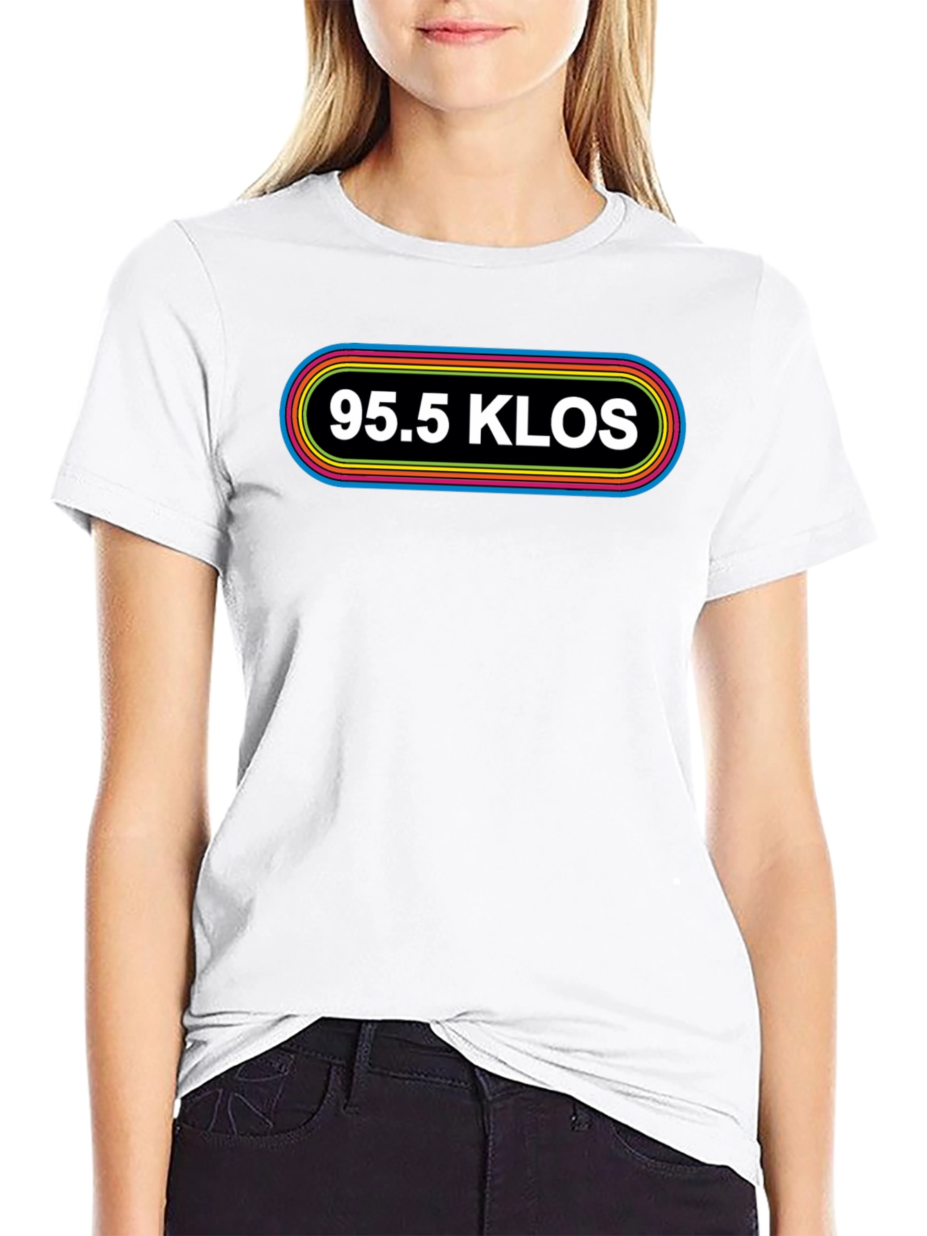 95.5 KLOS Radio Retro Style Graphic T-Shirt