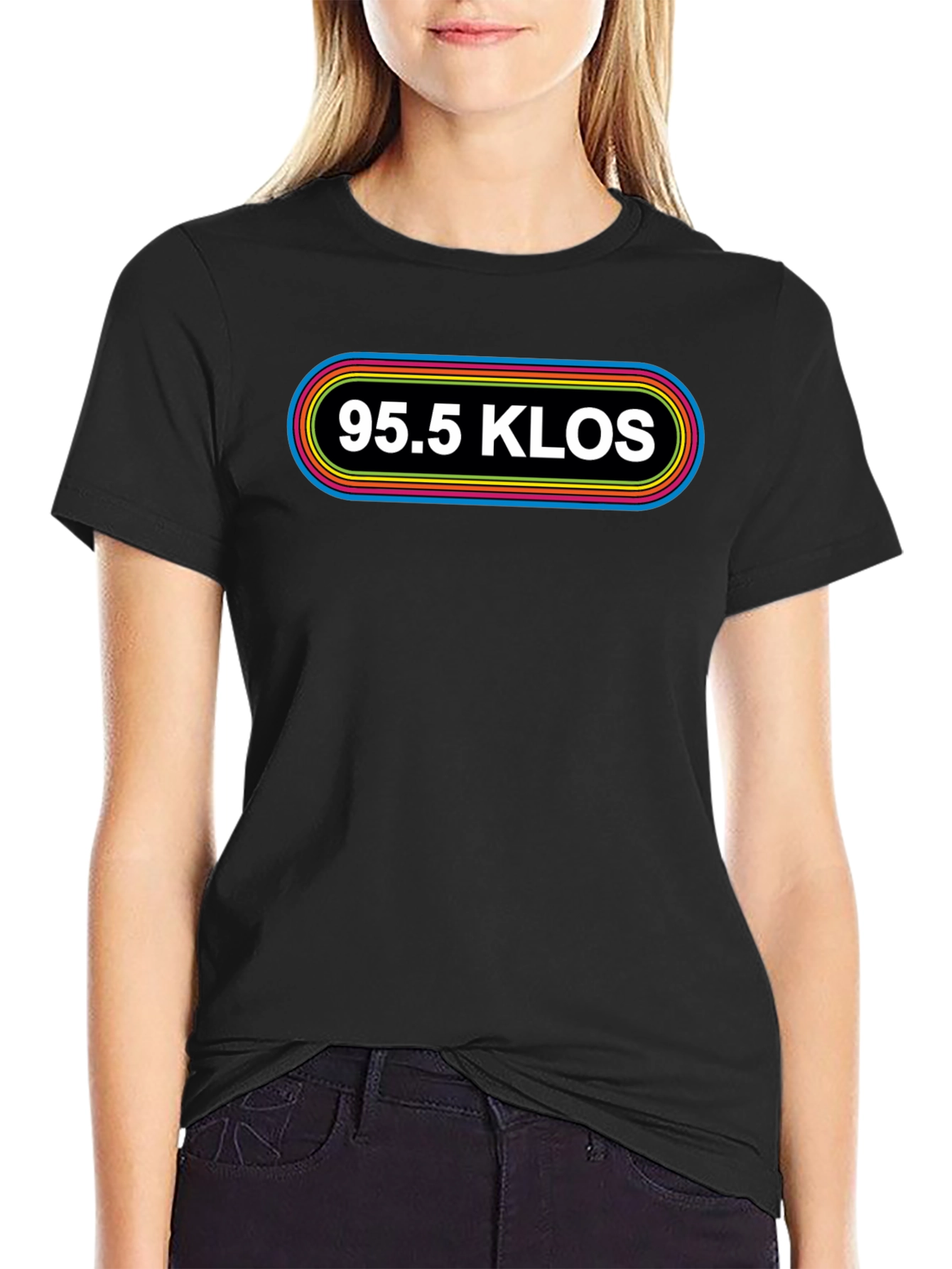 95.5 KLOS Radio Retro Style Graphic T-Shirt