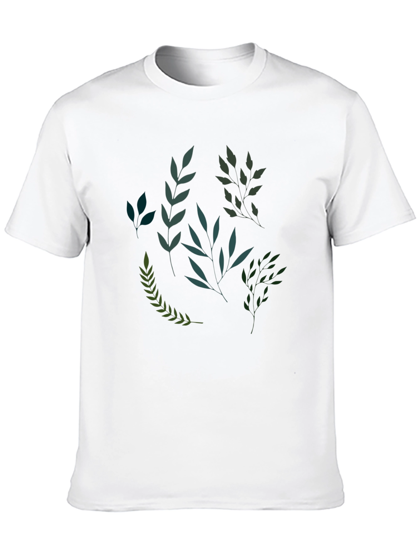 Botanical Print Black T-Shirt
