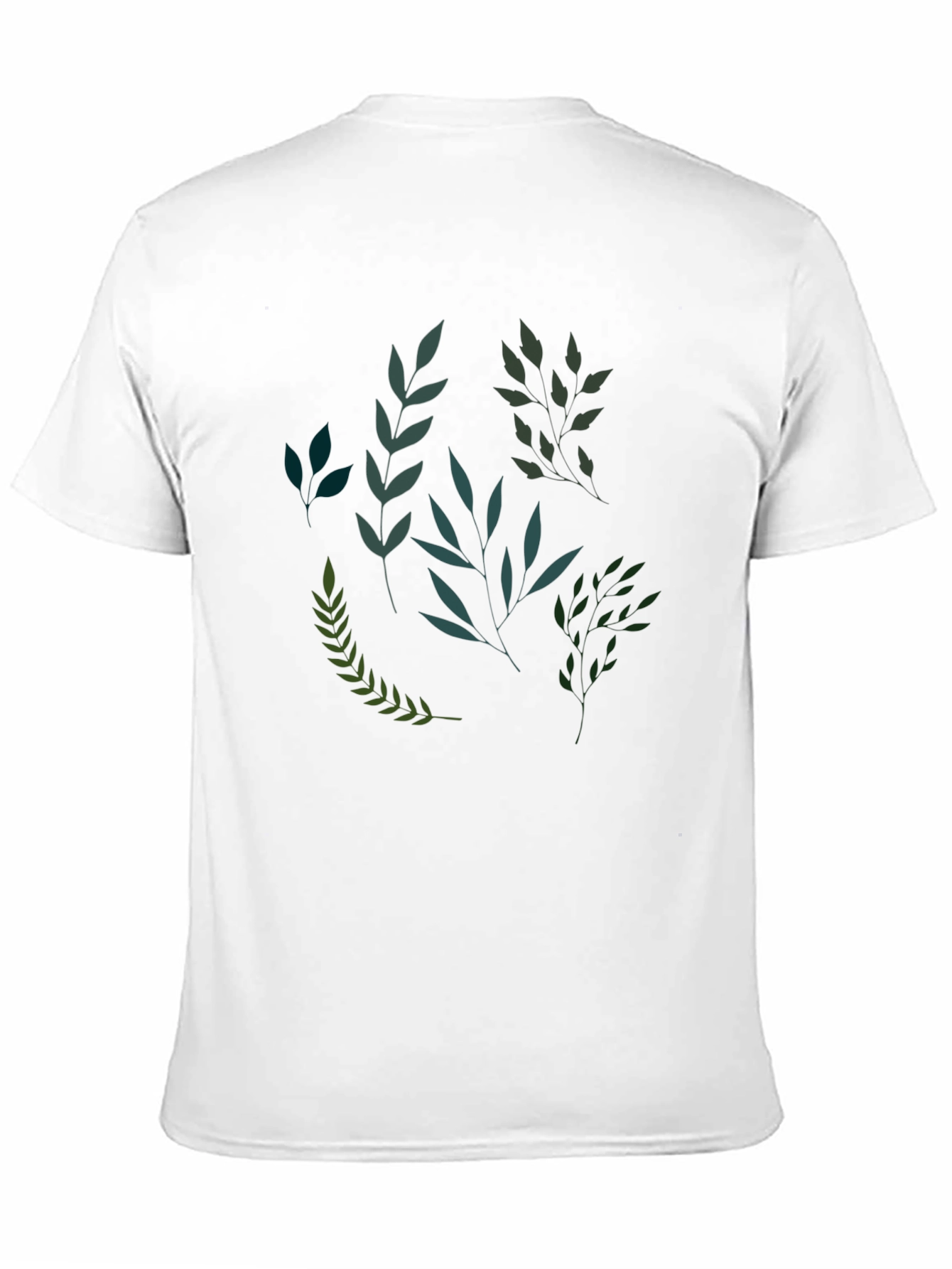 Botanical Print Black T-Shirt
