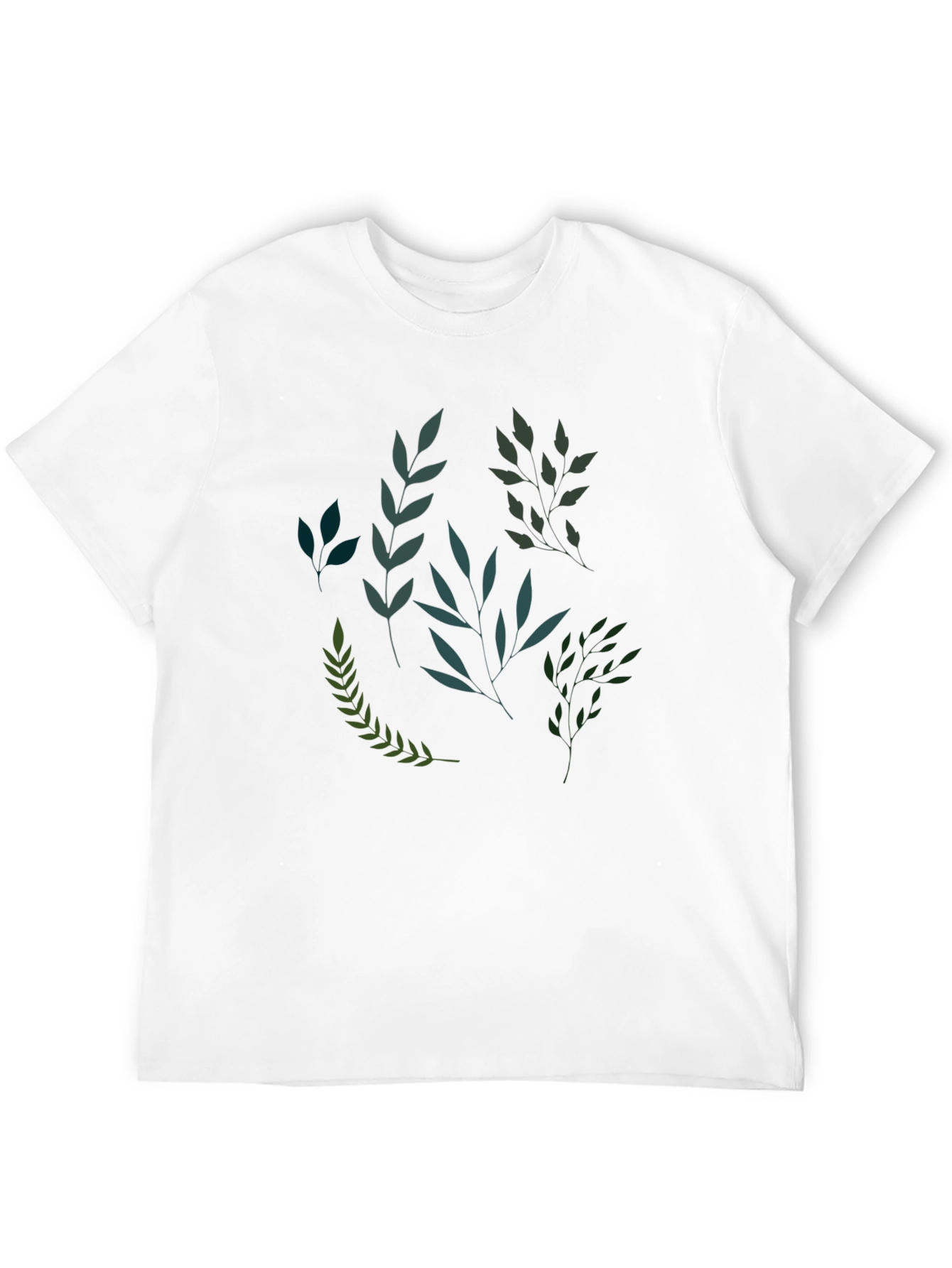 Botanical Print Black T-Shirt