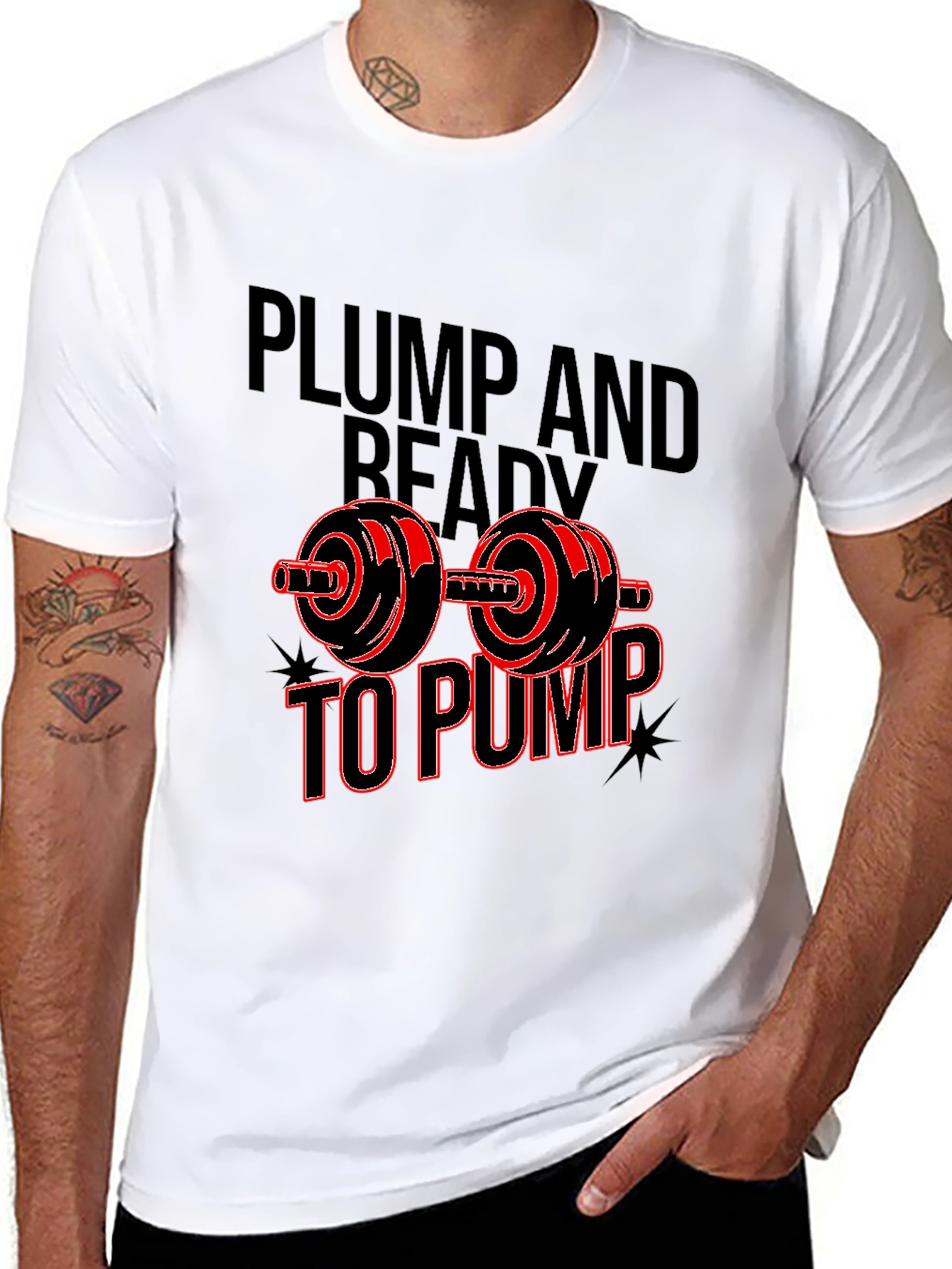Plump and Ready to Pump Black T-Shirt