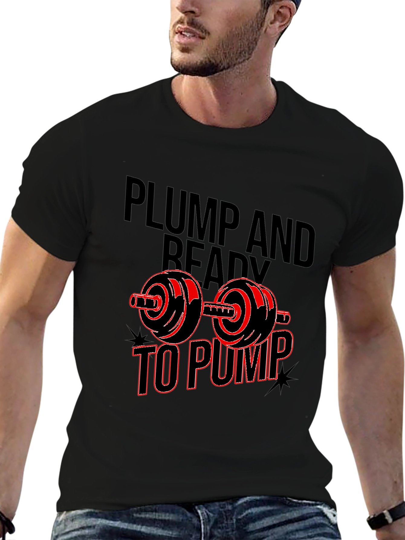 Plump and Ready to Pump Black T-Shirt