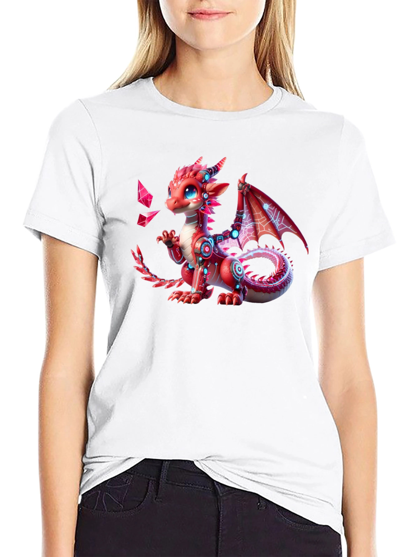 Red Dragon Graphic T-Shirt - Fantasy Creature Tee