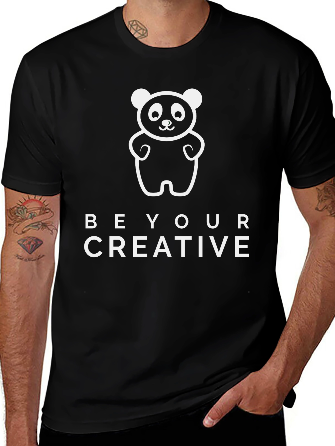 Be Your Creative Panda Graphic T-Shirt