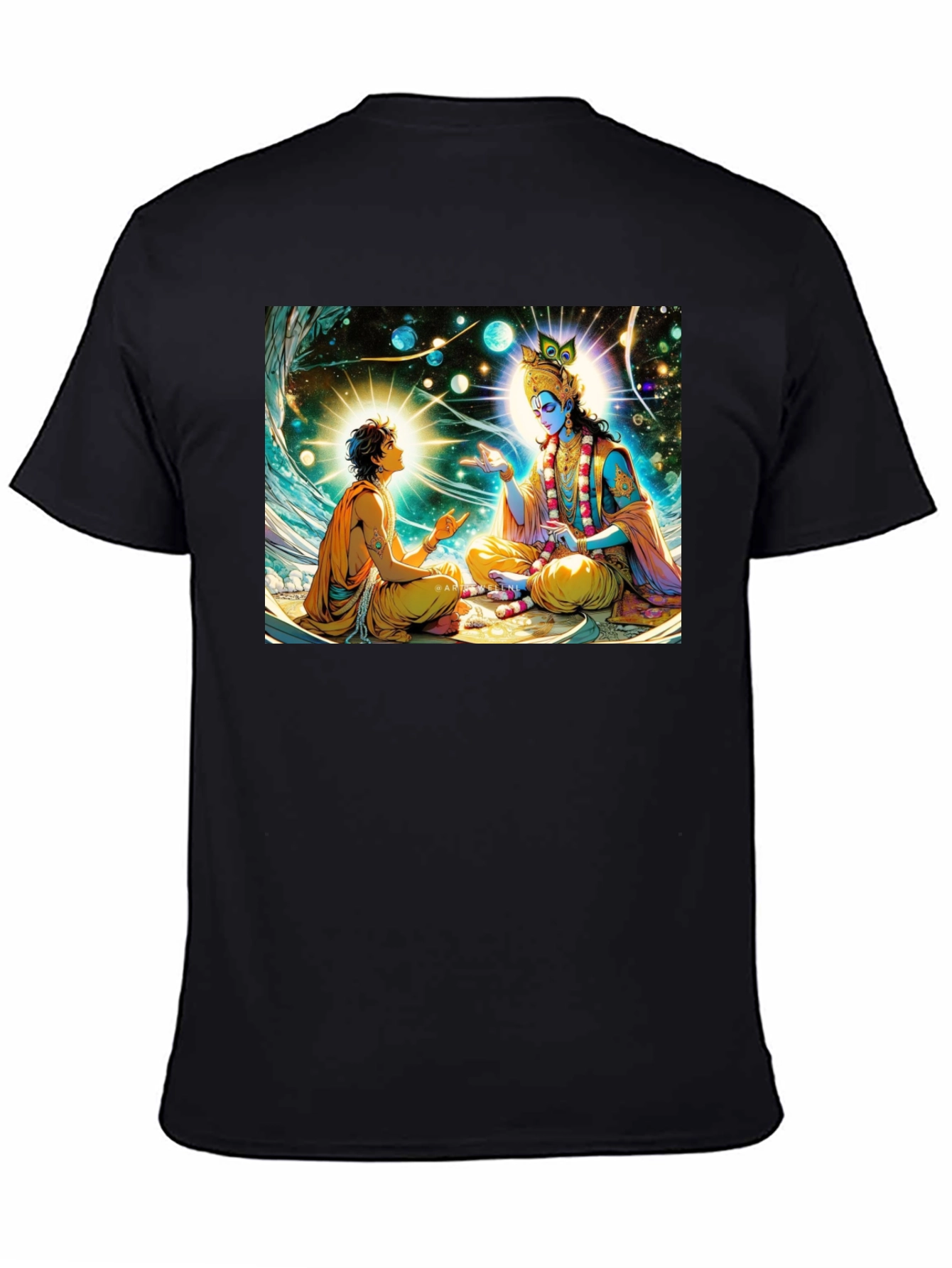 Krishna & Arjuna Black T-Shirt
