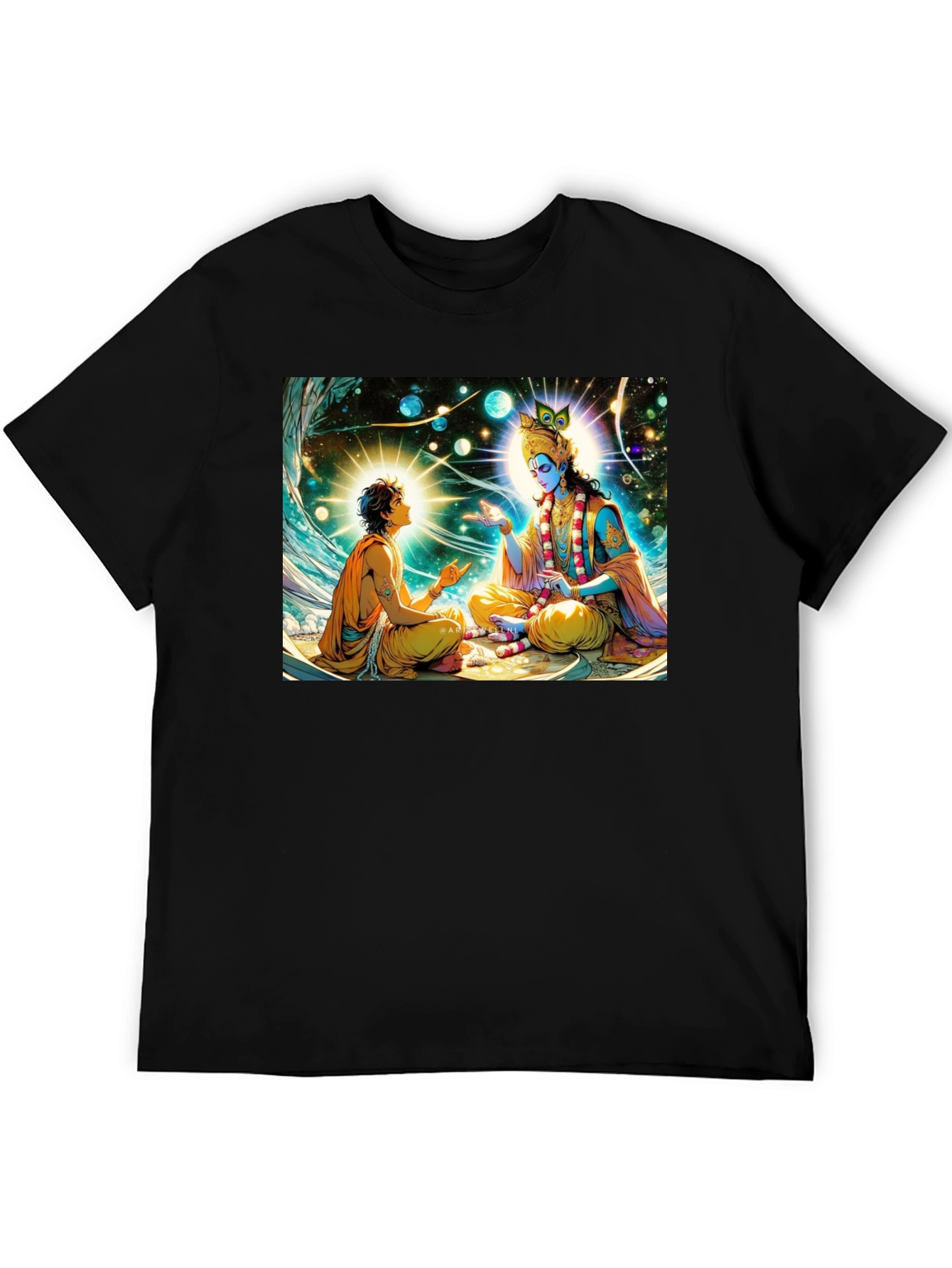 Krishna & Arjuna Black T-Shirt