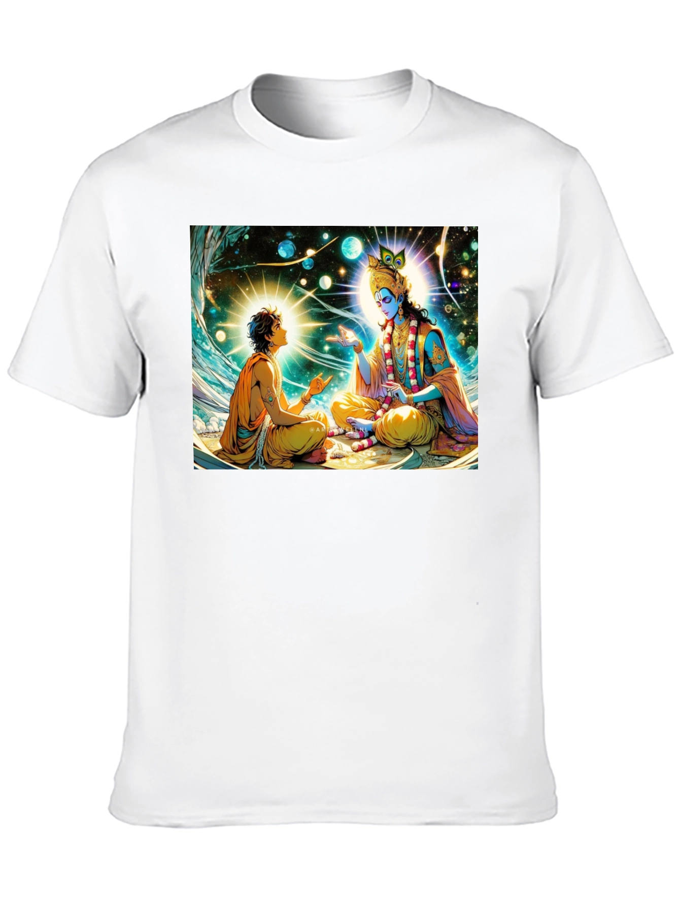 Krishna & Arjuna Black T-Shirt