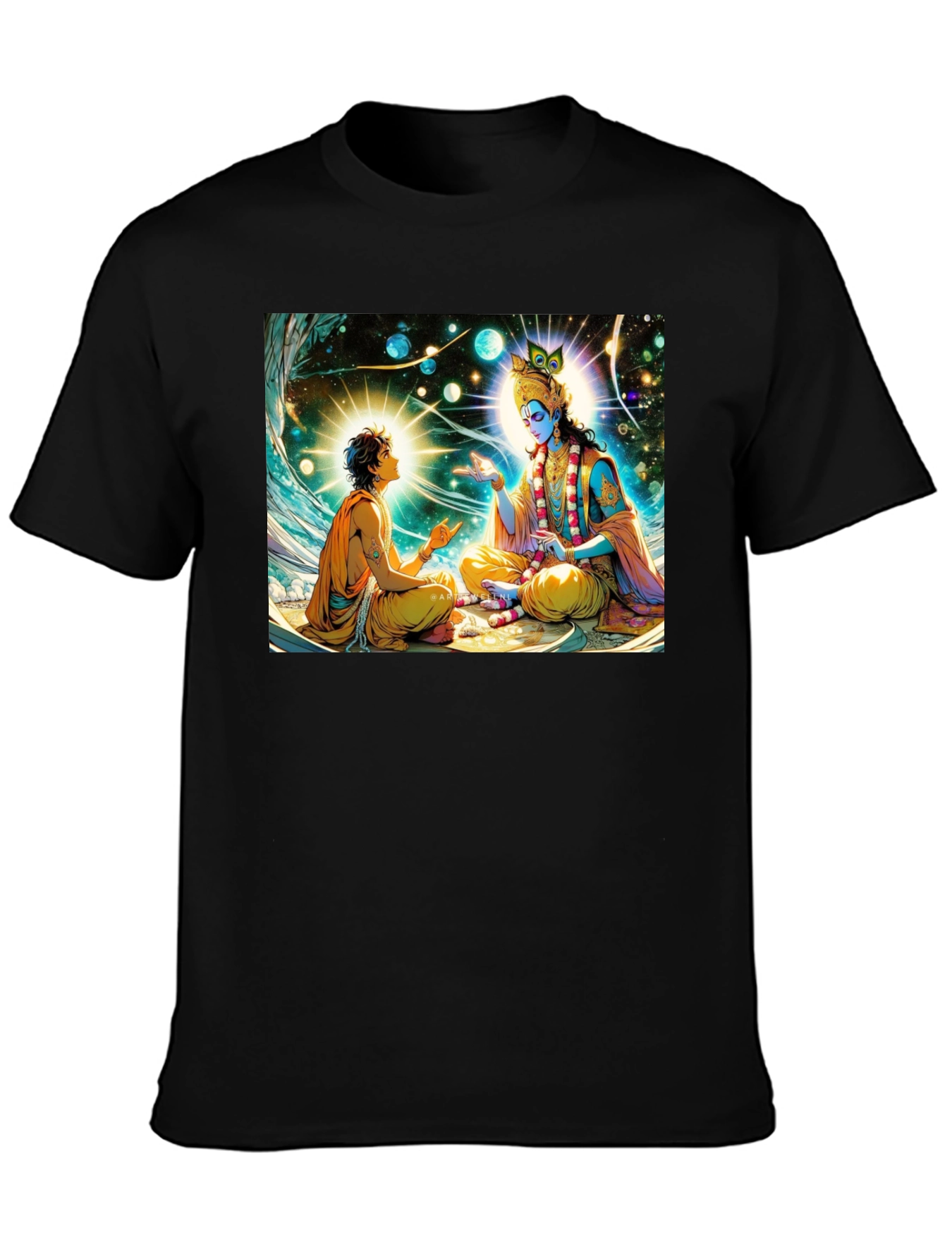 Krishna & Arjuna Black T-Shirt