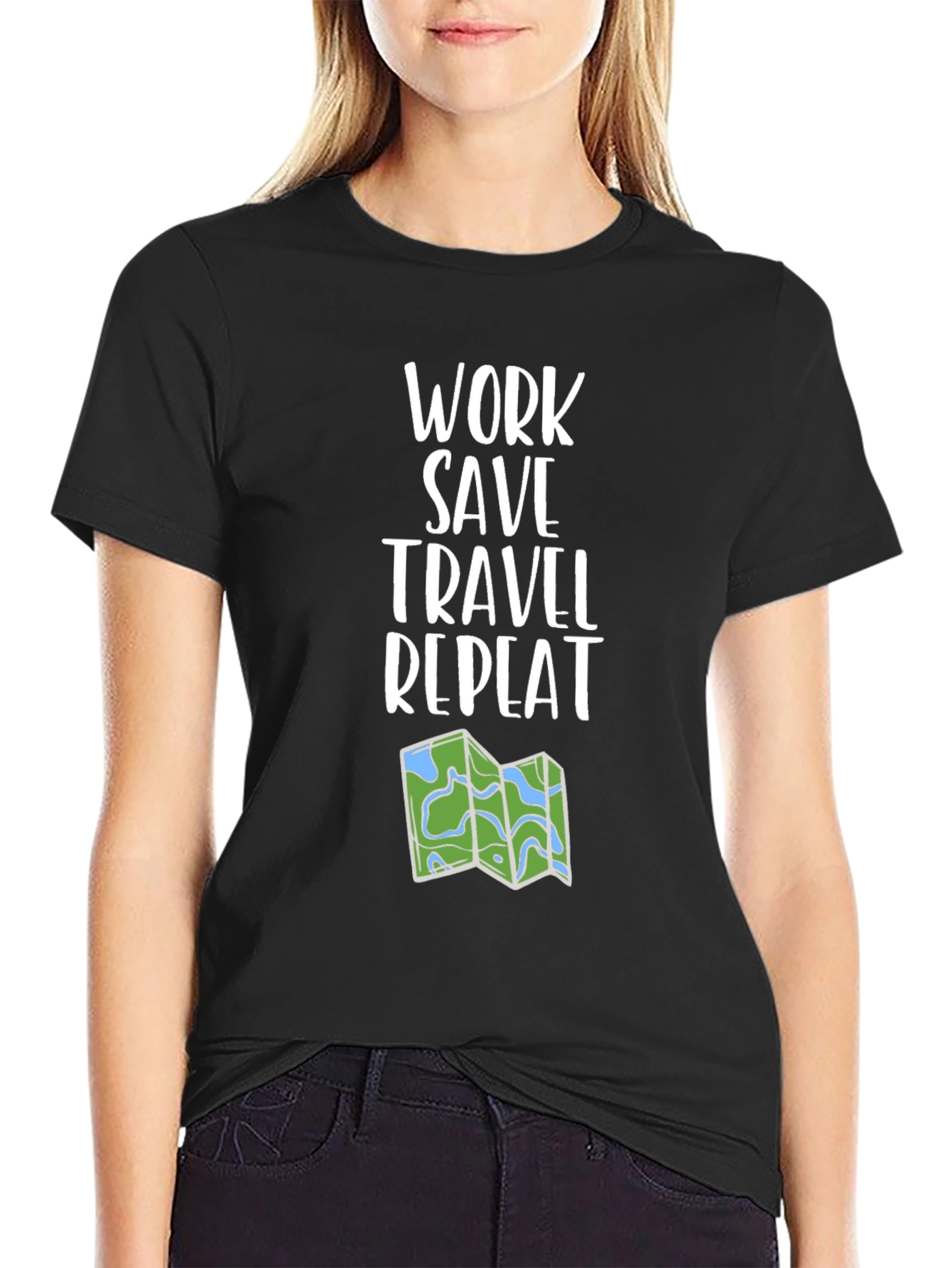 Work Save Travel Repeat Graphic Tee
